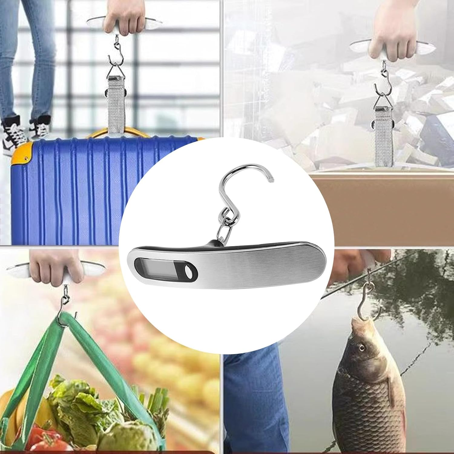 Digital Luggage Scale | Travel Weight Scale 110Lb,Portable Weighing Equipment for Postal Kitchen Outdoor Camping Bag Airplane Home Express Fishing image number 4