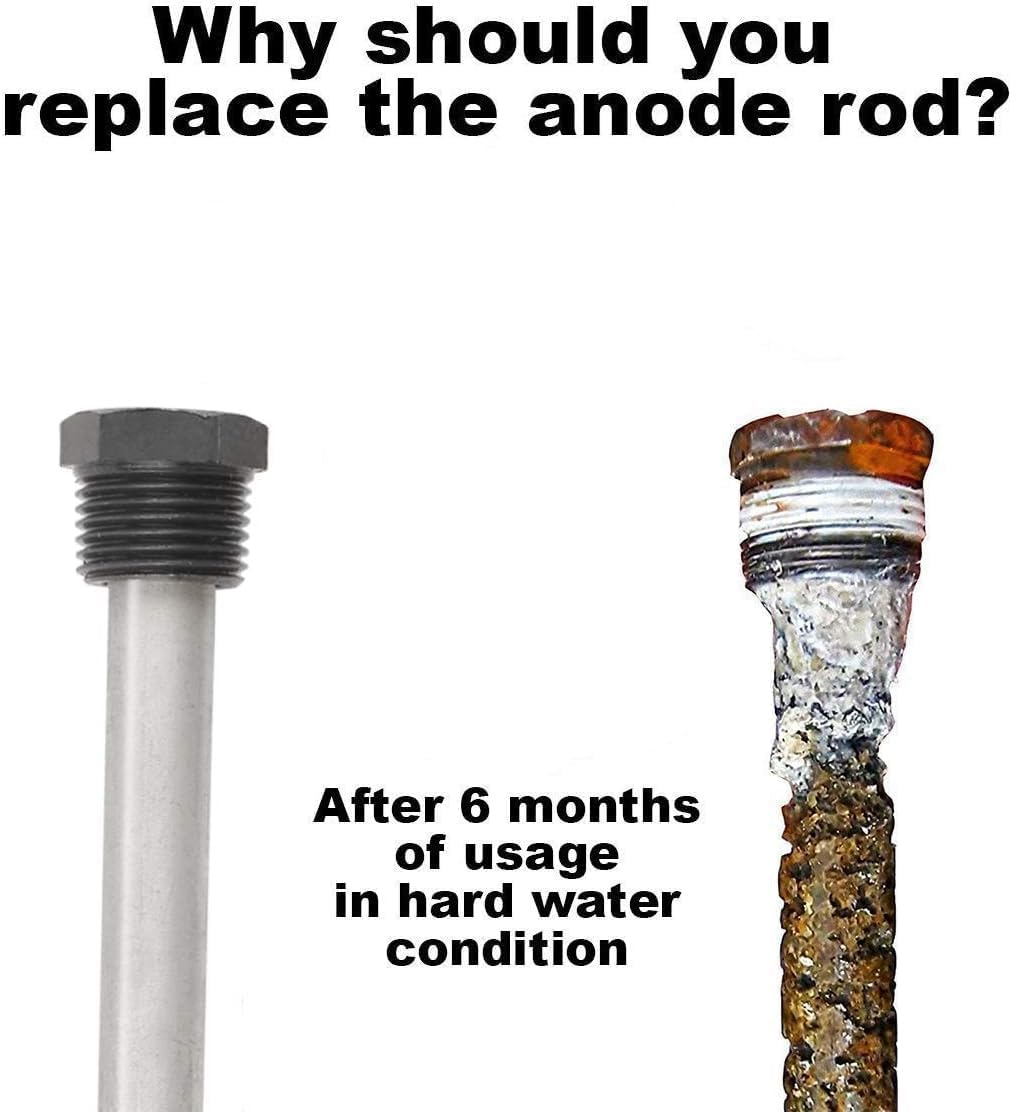 RV Water Heater Aluminum/Zinc Anode Rod for Atwood Heaters, Eau 2 Pack 1/2" NPT RV Hot Water Tank Anode Rod for RV, Camper and Trailer Water Heaters image number 2