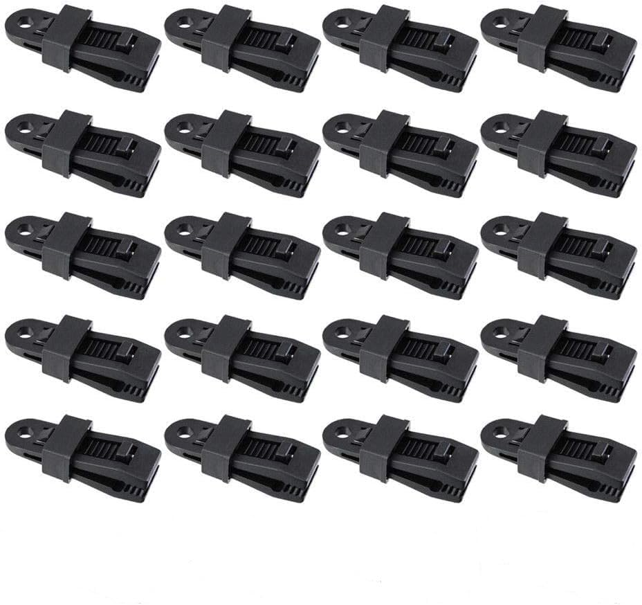 Adjustable Heavy Duty Lock Grip, 20Pcs Tarp Clips Awning Clamps, Plastic Tent Clamp Clips Jaw Snaps Lock Grip Clamps image number 6