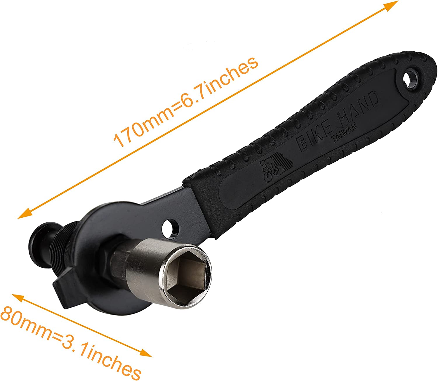 BIKEHAND Bike Crank Extractor Puller Remover for Square Threaded Taper Crankset or ISIS & Octalink - Easy Bicycle Crank Arm Removal Tool image number 1