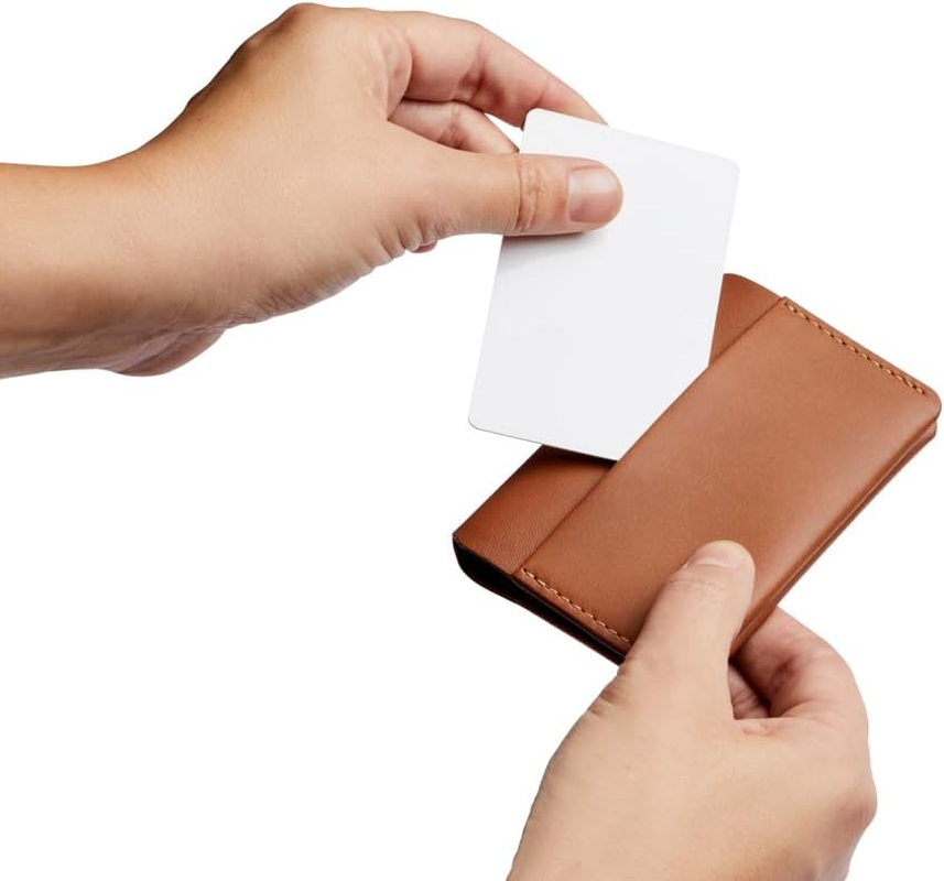 Bellroy under Cover (Slimline Leather Card Wallet/Holder with Card Storage, Quick Access Slot, plus Space for Folded Bills) - Caramel - Black image number 5