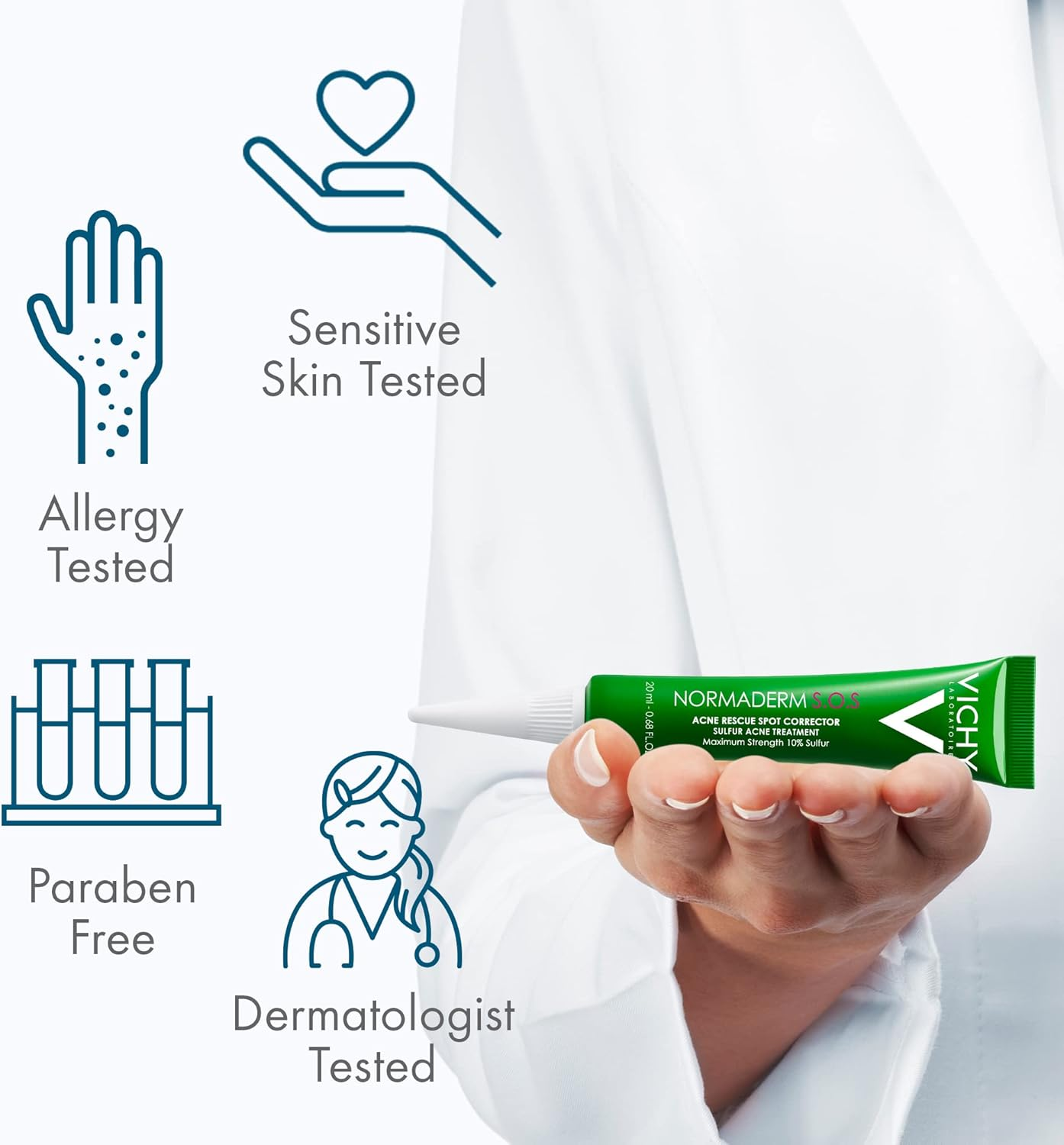 Vichy Normaderm Phytosolution S.O.S Sulphur Anti-Spot Paste 20Ml image number 2