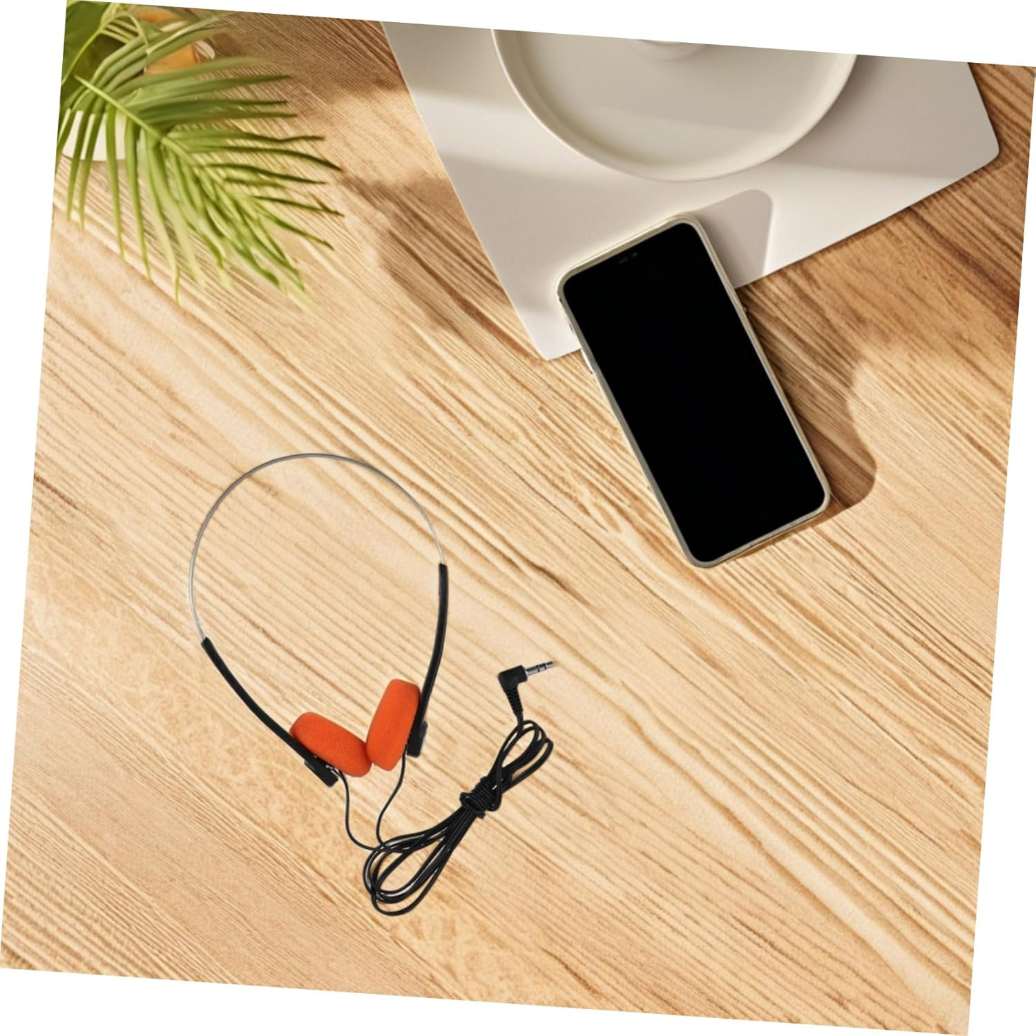 Portable Lightweight Headphones with Adjustable Headband for School Travel Classic Retro Design Clear Vocals Comfortable Fit Library Friendly Educational Use image number 2