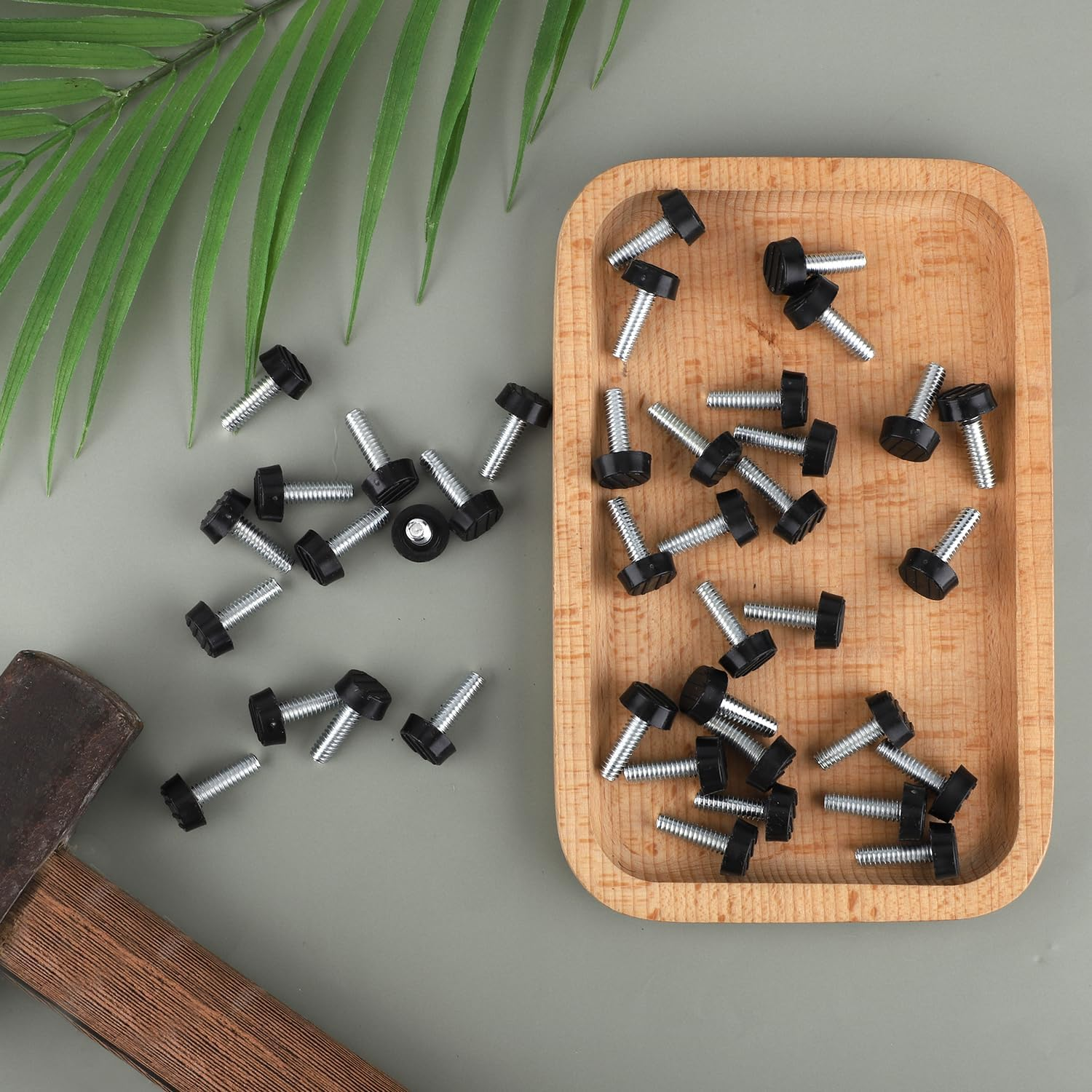 SAVITA 40Pcs Patio Furniture Replacement Feet, 1/4-20 Inch Adjustable Furniture Levelers Screw Galvanized Steel Glide Furniture Leveling Feet for Table Chair Cabinet Patio Furniture Legs image number 3