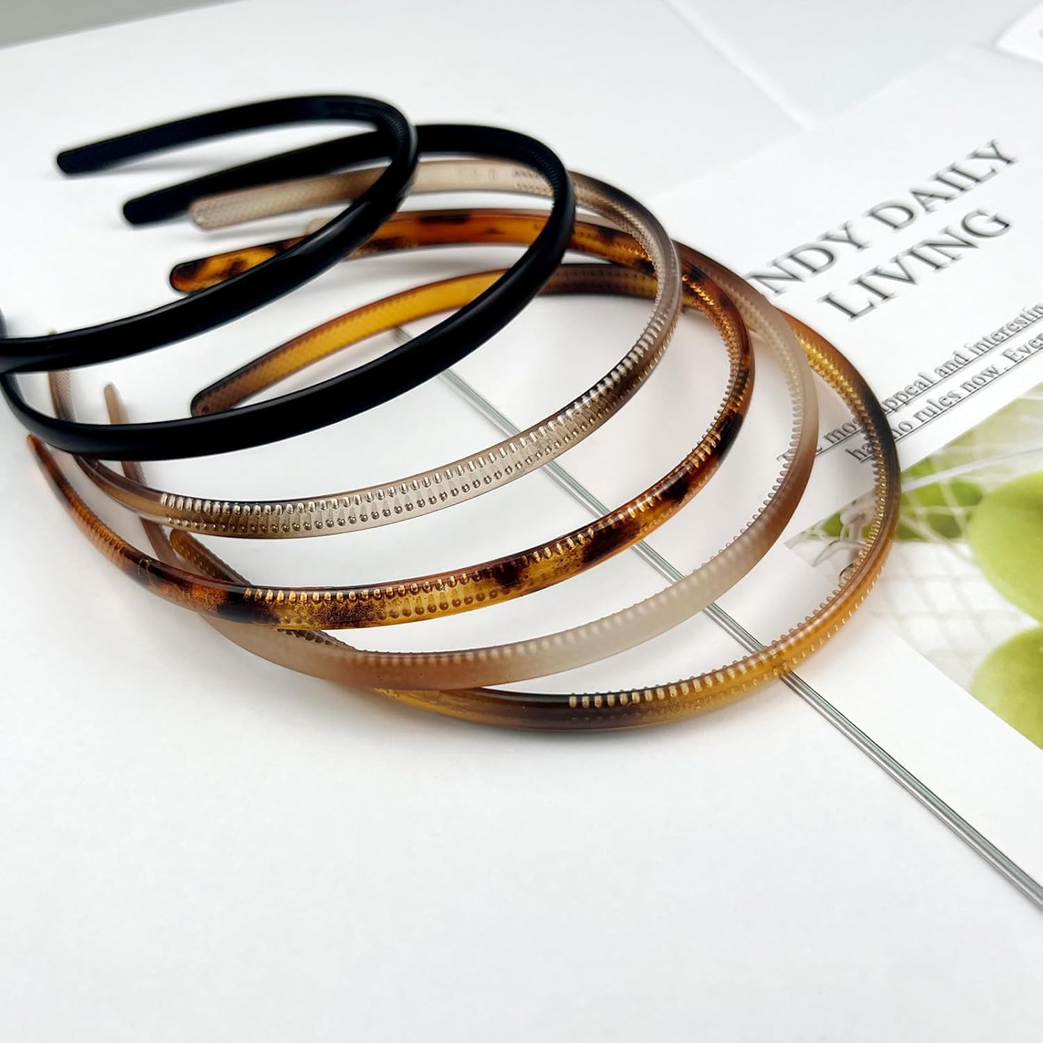 Shengsenfu 6 Pcs Toothed Hair Hoop Toothed Headband, Tooth Comb Hairband, Wavy Zigzag Headband, Plastic Hair Hoops Zigzag Hair Band, for Women Girls Fashion Hair Hoop, Plastic Sharks Tooth Hair Comb image number 6