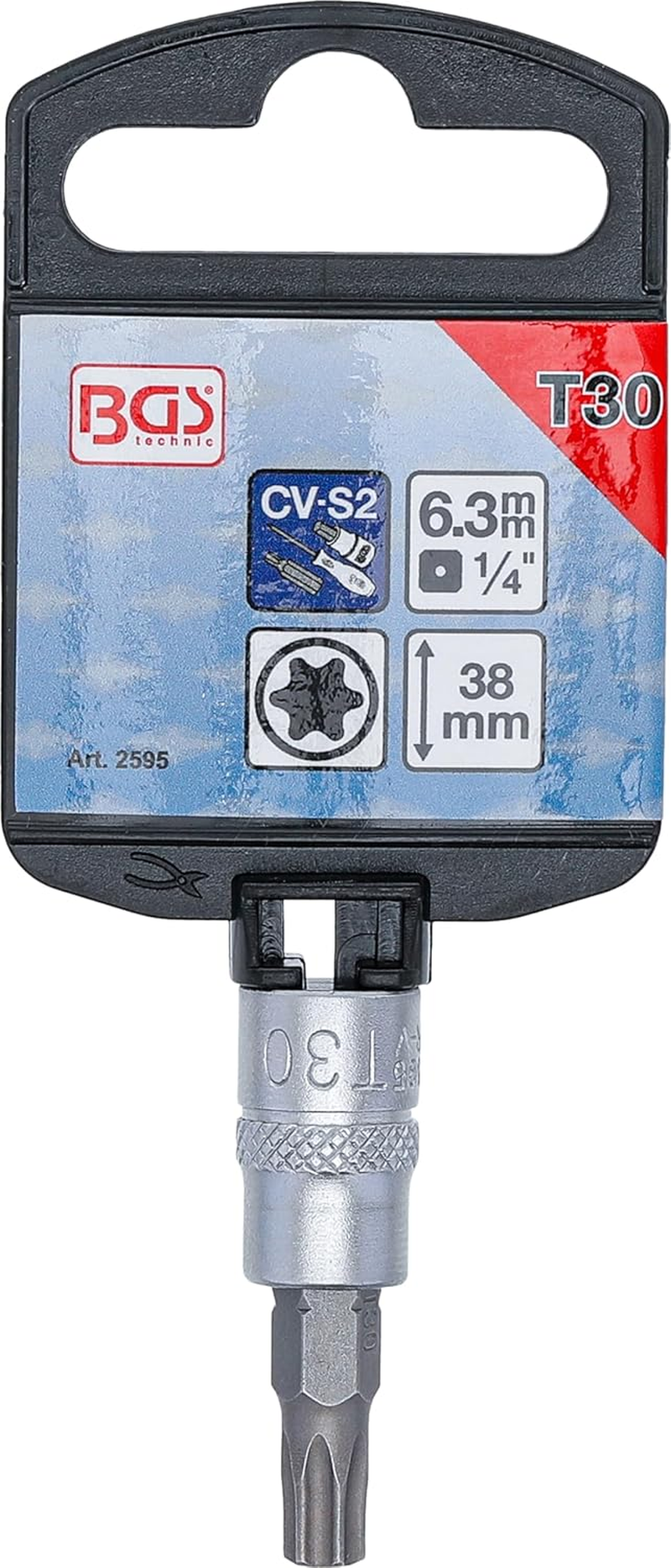 BGS 2595 | Bit Socket | 6.3 Mm (1/4") Drive | T-Star (For Torx) T30 image number 5