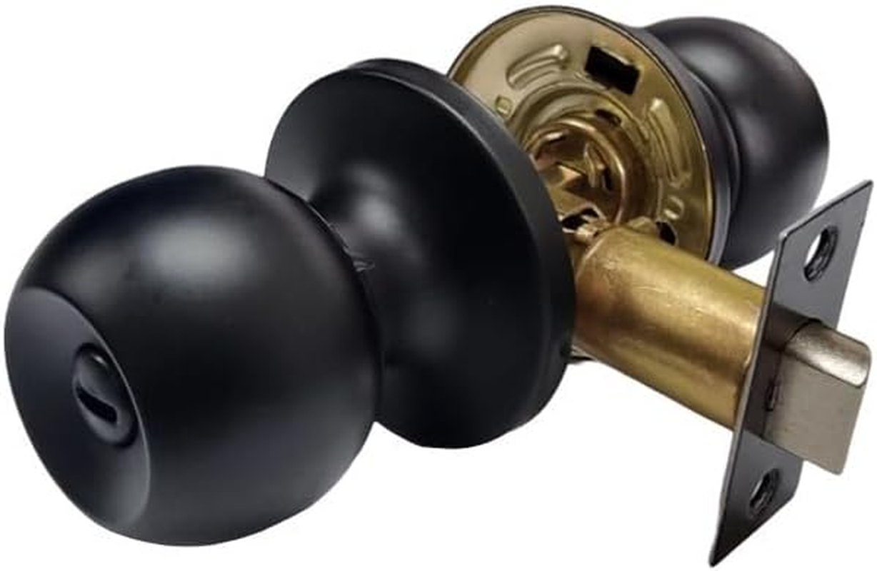 Romak 608960 Knob Set Privacy Knob, Black