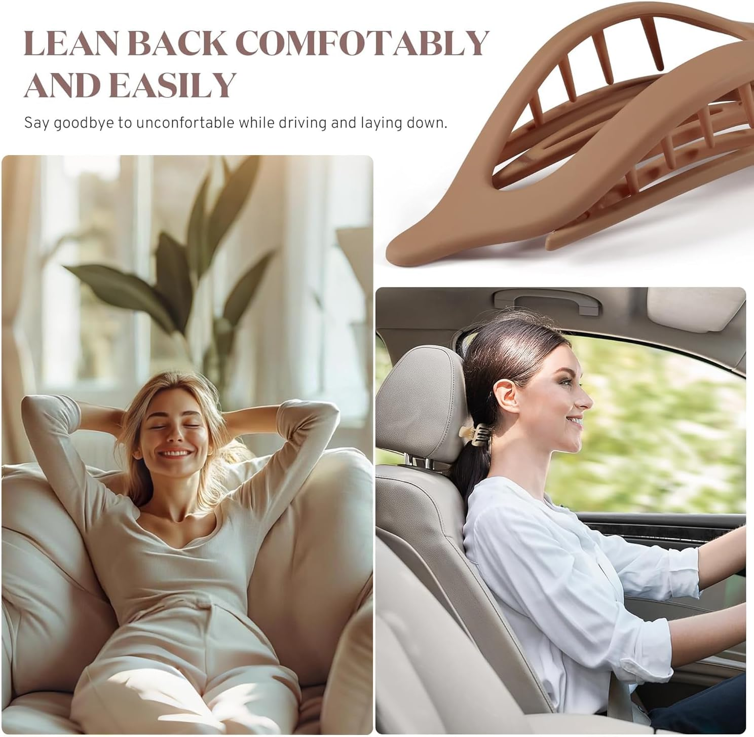 Pack of 8 Hair Clips for Women, Flat Claw Clip, Hair Clips, Large Hair Clip, Non-Slip, for Thick & Thin Hair, Elegant French Hair Clip for Everyday, Sports, Driving image number 2