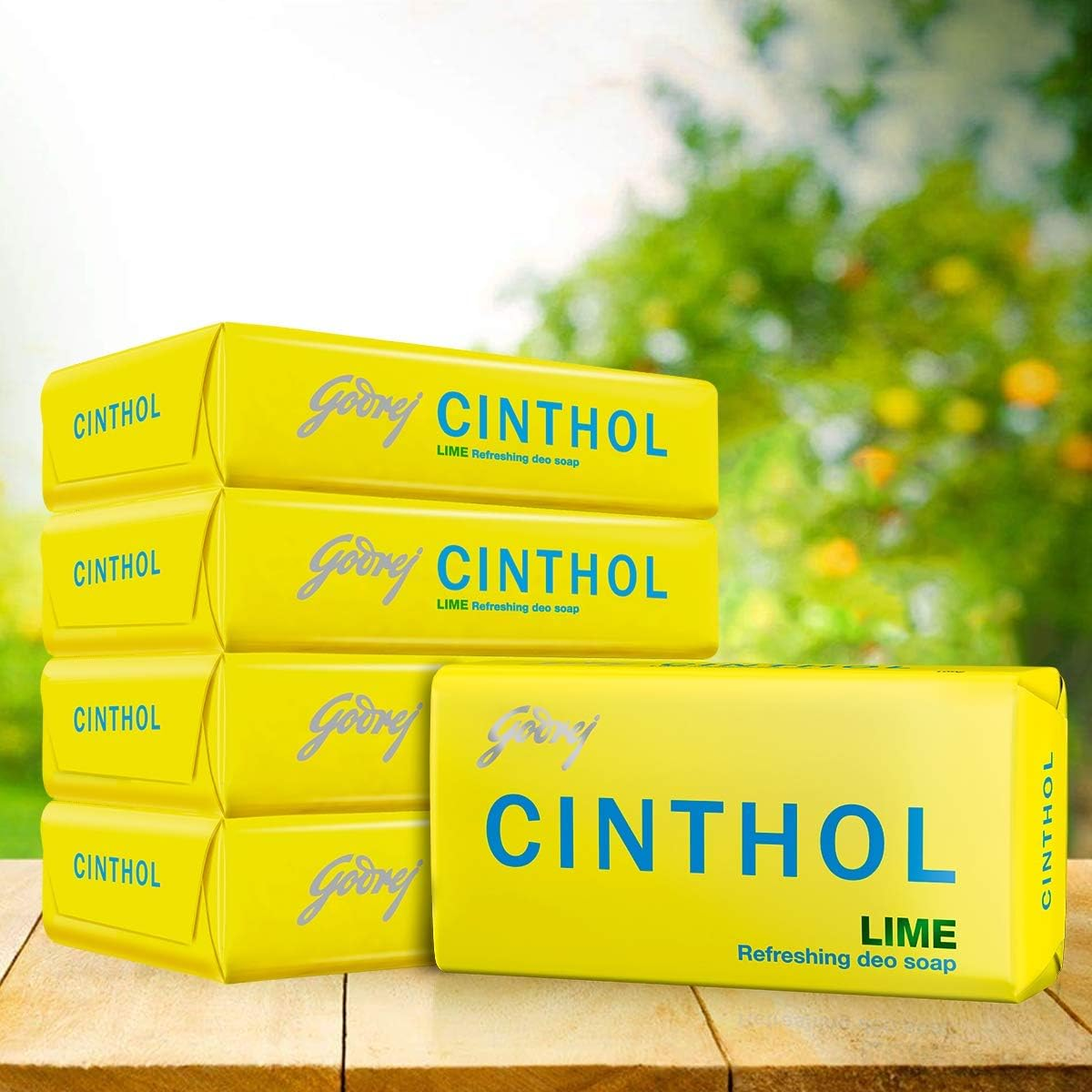 Cinthol Lime Soap, 100G (Pack of 4) with 100G Free image number 2