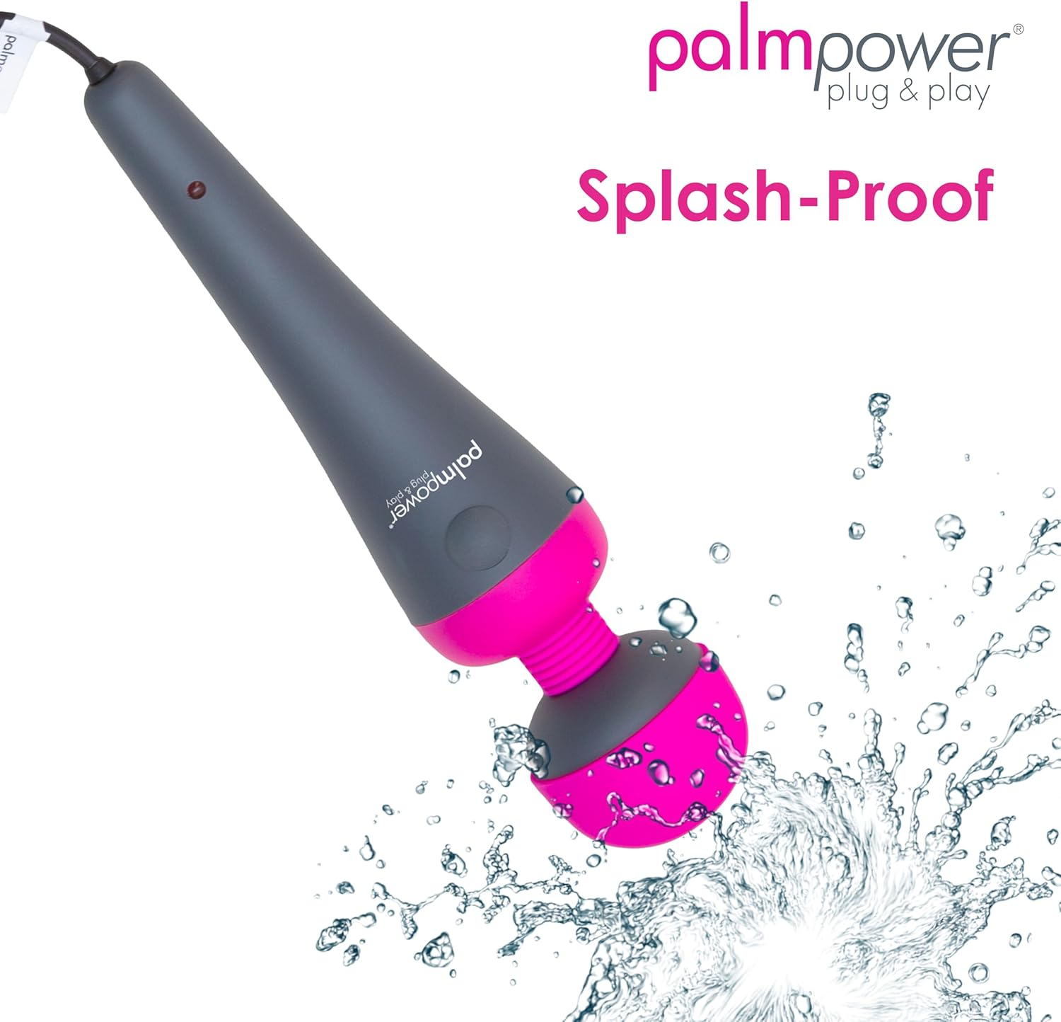 Palmpower Massage Wand Plug & Play USB, Pink image number 4