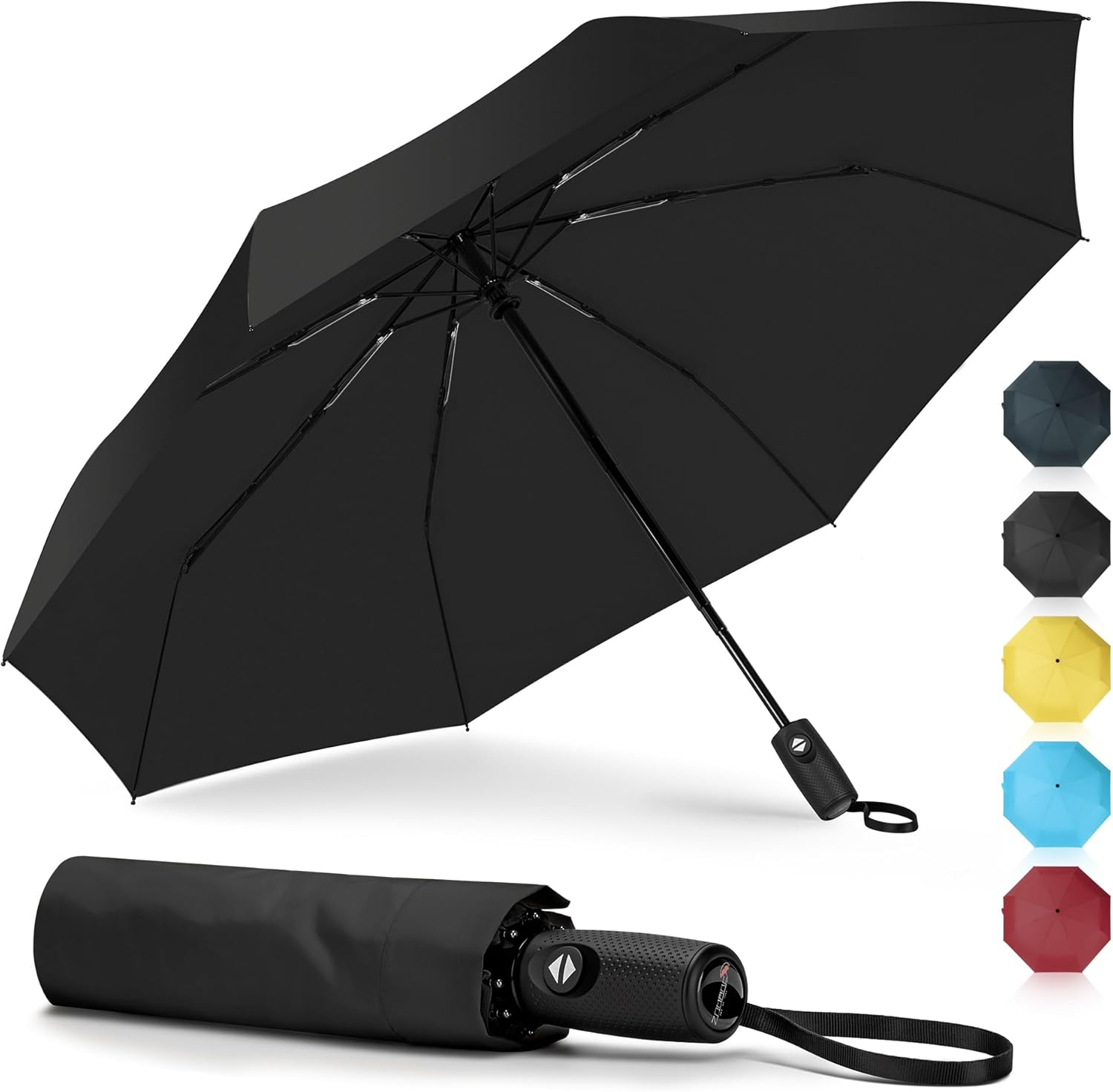 ZOMAKE Travel Folding Umbrella - Windproof Umbrellas Automatic Open and Close, Lightweight and Portable Campact Umbrella for Rain and Sun