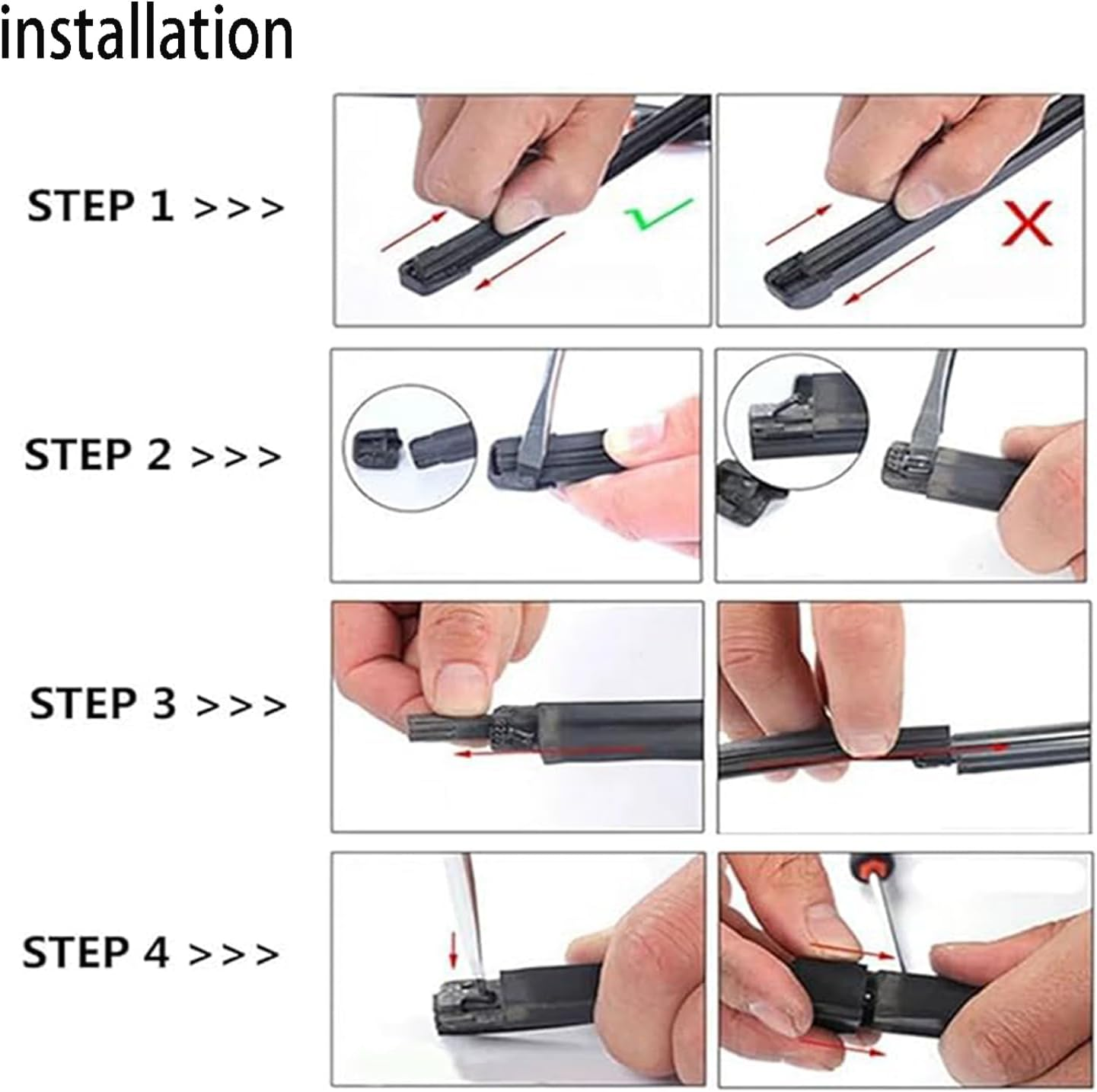 Roczential 28" Wiper Blade Refill (2-Pack) &ndash; Universal Frameless Wiper Blades, 11Mm X 6Mm Fit, Silicone Replacement for Most Cars, Trucks & Suvs