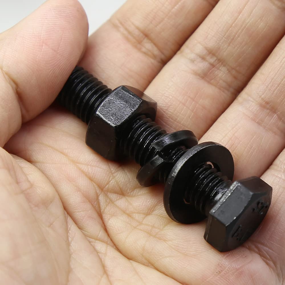 YEEZET 163 Set M4 M5 M6 Heavy Duty Bolts and Nuts Assortment Kit Alloy Steel Grade 8.8 Includes 13 Most Common Sizes