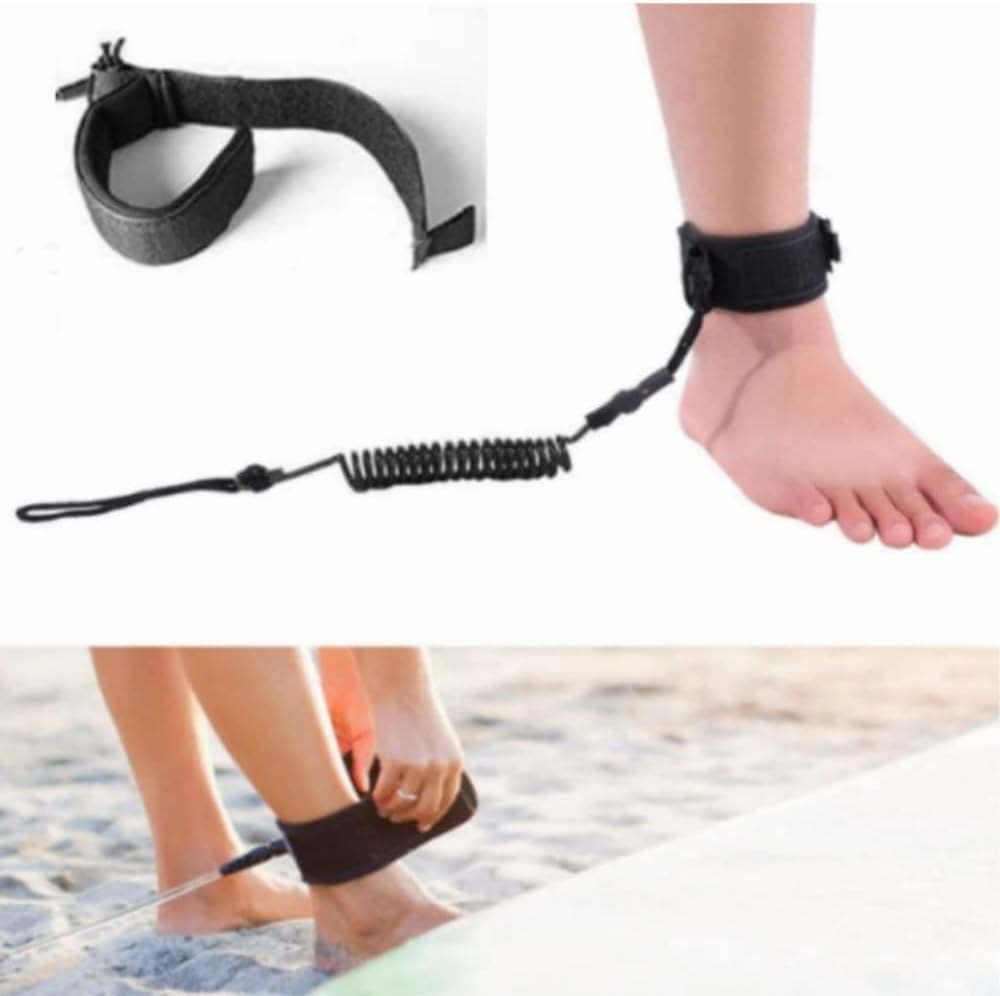 Surfboard Leash, SUP Leash Stand up Paddle Board Leg Rope Surfing Ankle Leash 10 Ft TPU Safe for Paddleboard, Shortboard, Longboard（Red）