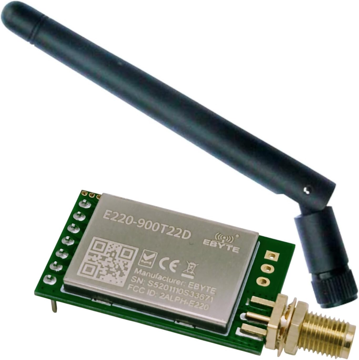 Futech LLCC68 Lora Module, 22Dbm, 850-930Mhz, Ebyte E220-900T22D, UART, SMA, Serial Module Lorawan Transceiver with Antenna image number 1