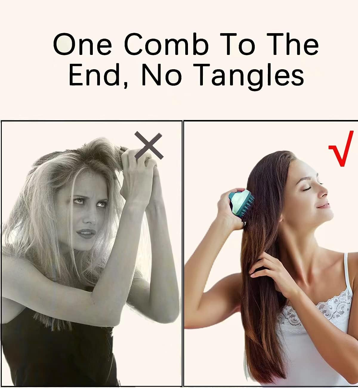 Heatunk Shower Scalp Massager Shampoo Brush: Hair Growth, Dandruff Removal, Stress Relief - Soft Silicone Bristles, Perfect for Thick Curly Hair - Abs+Tpe+Silica Gel Construction image number 4