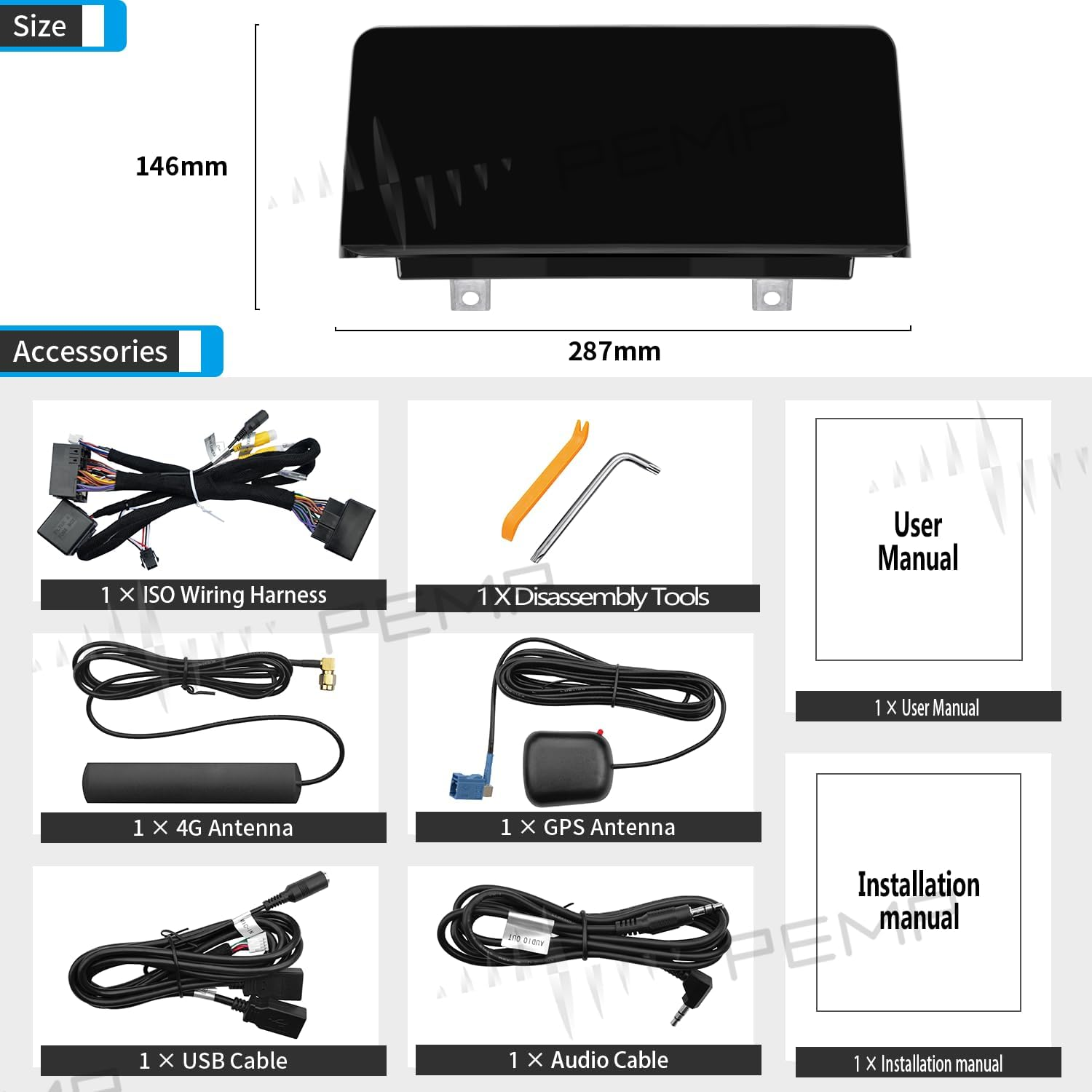 PEMP F30 Android Screen 1920X720 HD, Qualcomm 8Core 4+64GB Carplay Android Auto Use the OEM Bluetooth Get the Sound, for BMW F30 F31 F34 F35 F32 F33 F20 F21 F22 (2012-2017) NBT CIC. image number 5