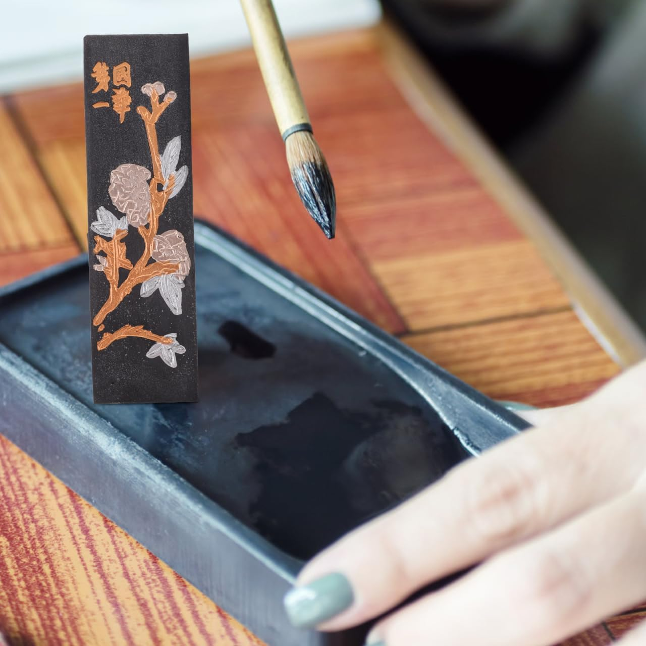 1Set Traditional Chinese Calligraphy Ink Stick Practical Painting Ink Stick for Calligraphy Art Chinese Style Ink Strip for Artists and Enthusiasts image number 5