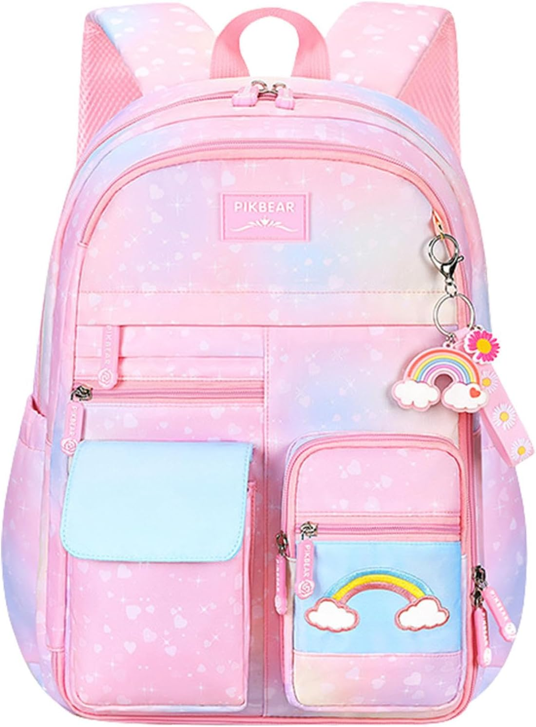Rainbow Backpack,Rainbow School Bookbags | Laptop Bookbag, Water Resistant Cute Large Capacity Computer School Bag for Girls Teens Students