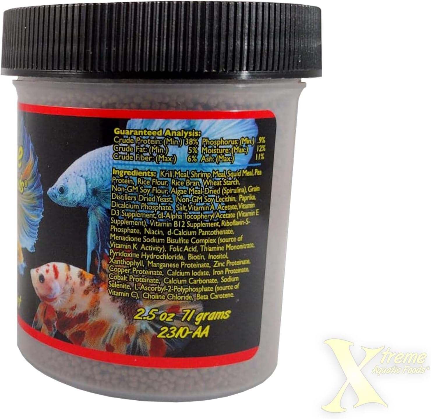 Xtreme Aquatic Foods Betta 1Mm Semi-Floating Pellets Fish Food for All Bettas and Siamese Fighting Fish 71 Grams (2.5Oz) image number 5