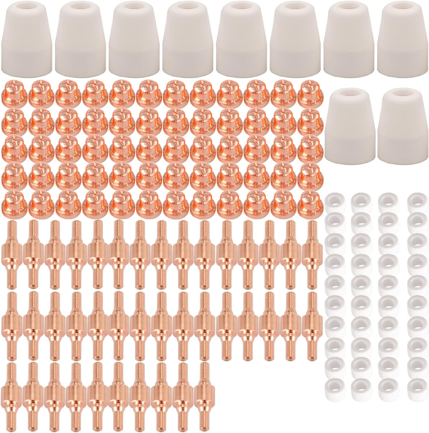 KERUE 150Pcs PT-31 Air Plasma Cutting Nozzle Electrode Consumables Fit CUT-40 CUT-50D CT-312&hellip; image number 3