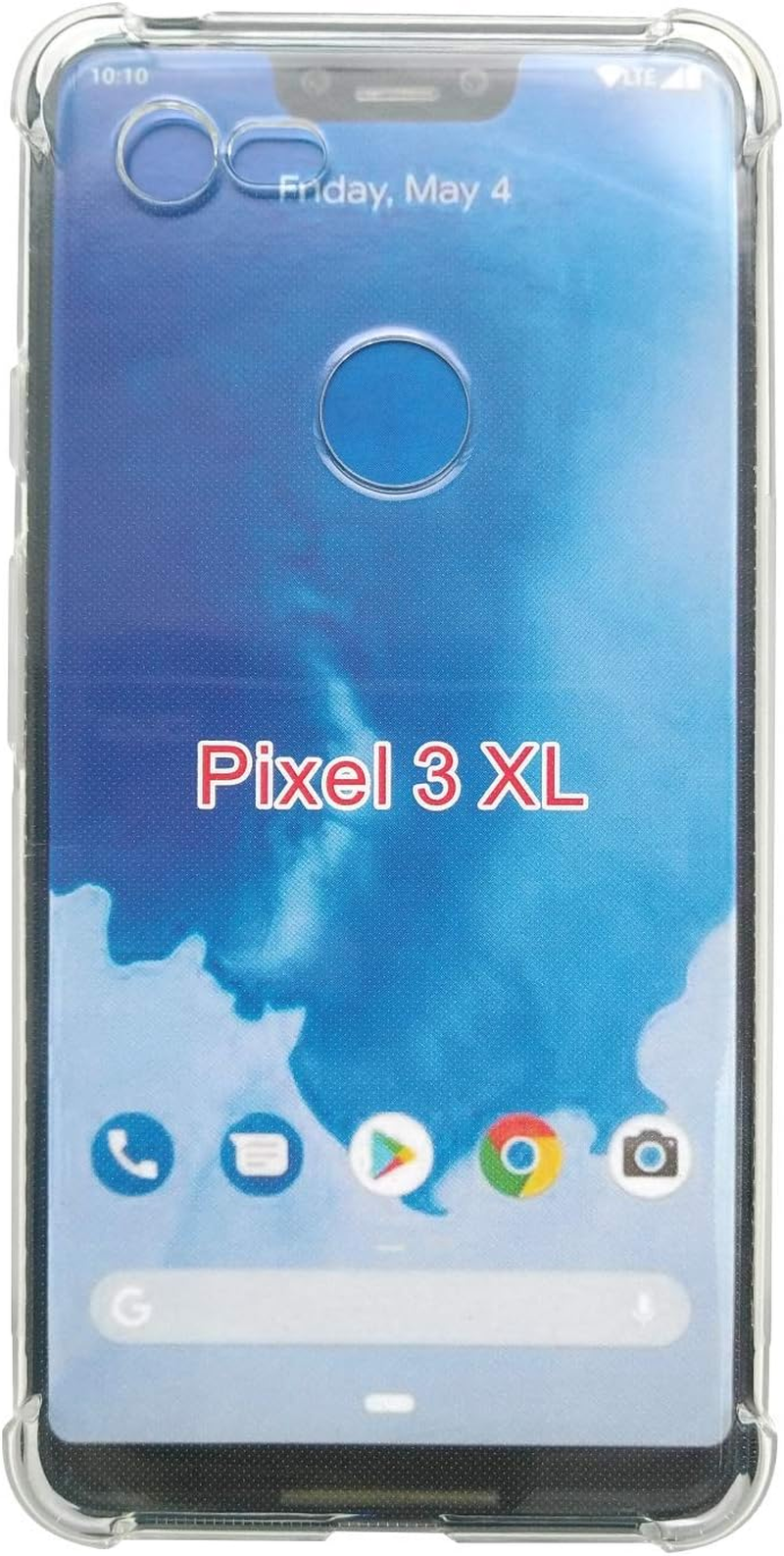 USTIYA Case for Google Pixel 3 XL Clear TPU Four Corners Protective Cover Transparent Soft image number 3