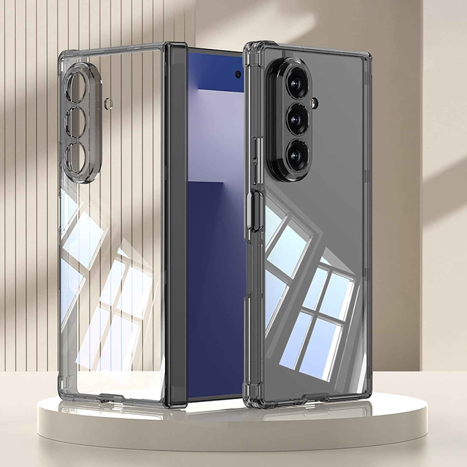 Hauw Case for Galaxy Z Fold7 5G, Ultra Thin All-Inclusive Hinge Soft Silicone Mobile Phone Case Compatible with Samsung Galaxy Z Fold7 5G, Black