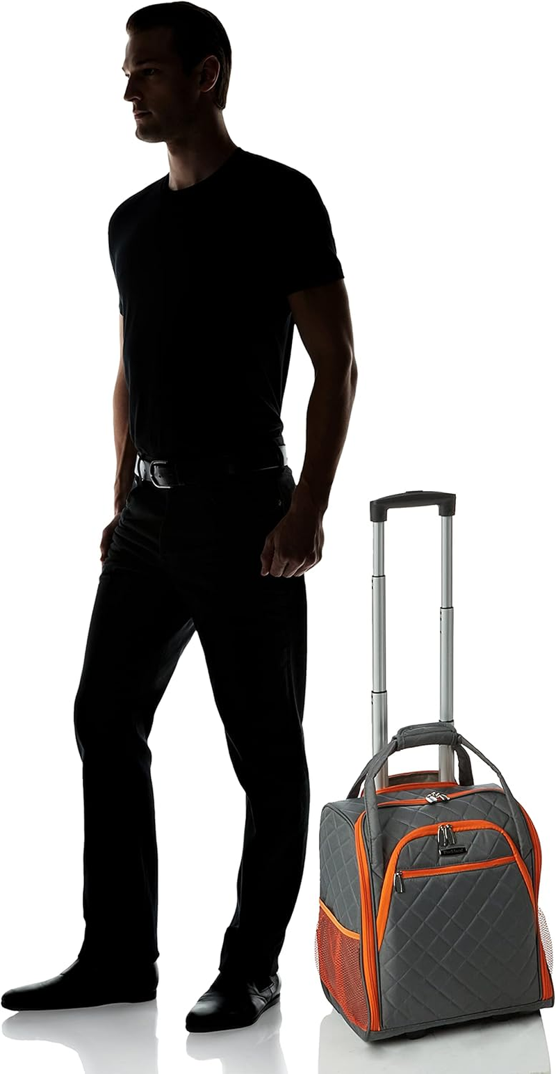 Rockland Melrose Upright Wheeled Underseater Carry-On Luggage image number 6