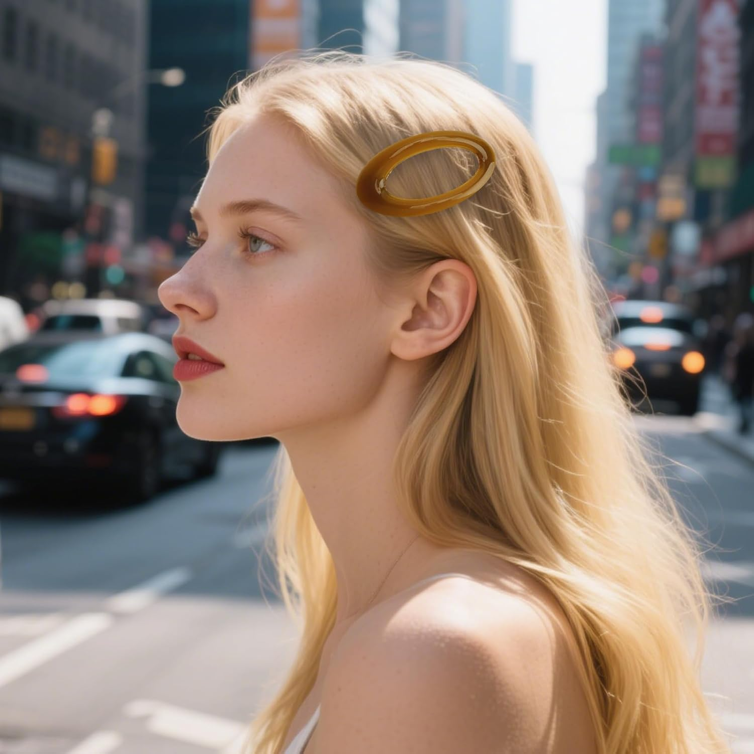 EXIPSAT Hair Claw Set of 4 Oval Hair Clips for Women, Large Flat Hair Clip, Perfect for Thin or Thick Hair, Everyday, Sports & Driving image number 6