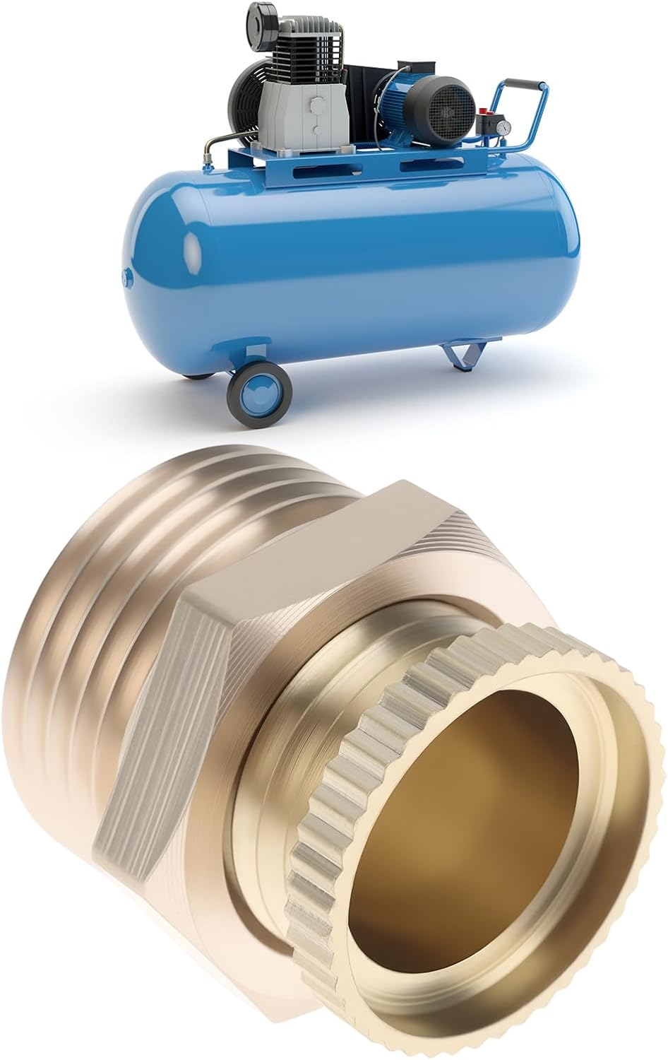 2Pcs 3/8"BSPP Male Thread Air Compressor Drain Valve 9Mm ID Brass image number 6