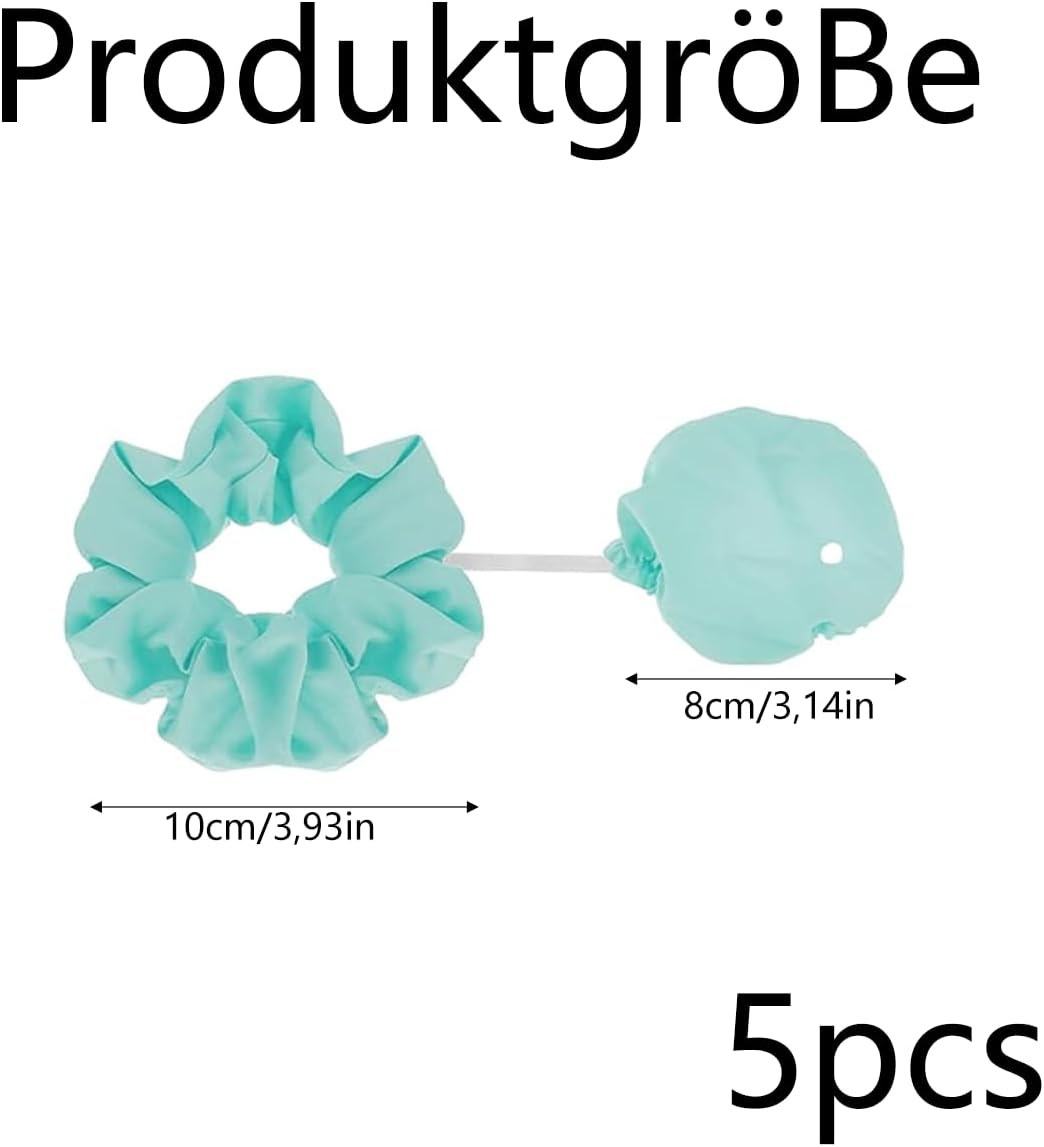 Pack of 5 Hair Band Drink Cover Drop Protection Bracelet Cap Scrunchie Hair Band Drink Cover Anti-Spike Drink Covers Disco Club Drinks Covers for Bar Parties Drinks and Evenings image number 2