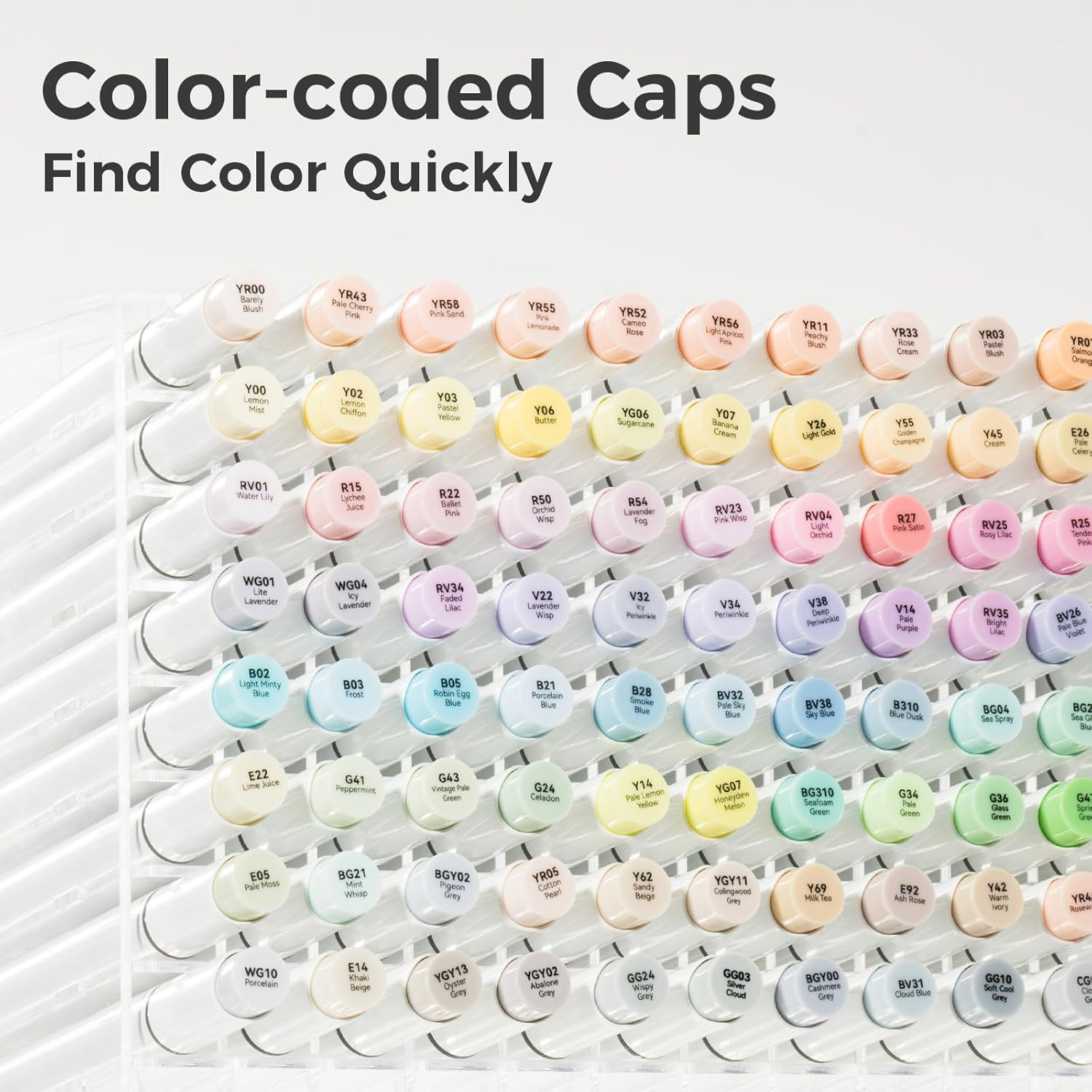 Ohuhu Pastel Markers Alcohol Based -96 Pastel Colors of Honolulu Sweetness + Blossoming - Double Tipped Art Alcohol Markers for Artist Adults' Coloring Illustration - Brush & Chisel - Refillable Ink image number 5