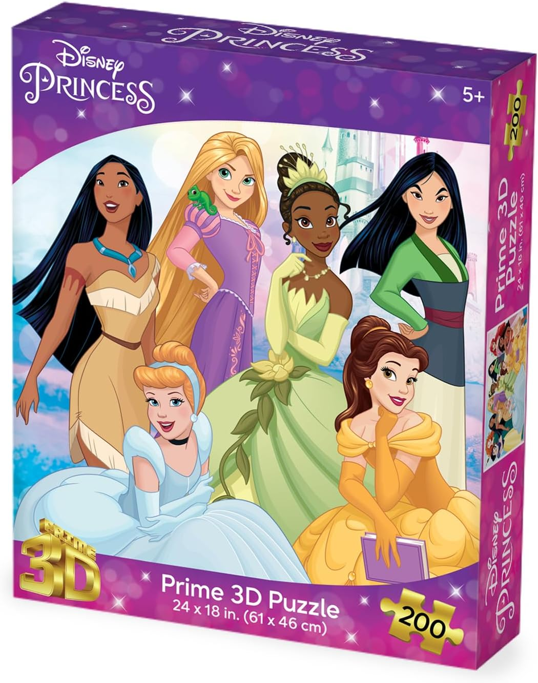 PRIME 3D | Disney Princess | 3D Lenticular Jigsaw Puzzle | 61Cm X 46Cm - 200 Pcs | Games & Puzzles | Ages 6+ image number 4