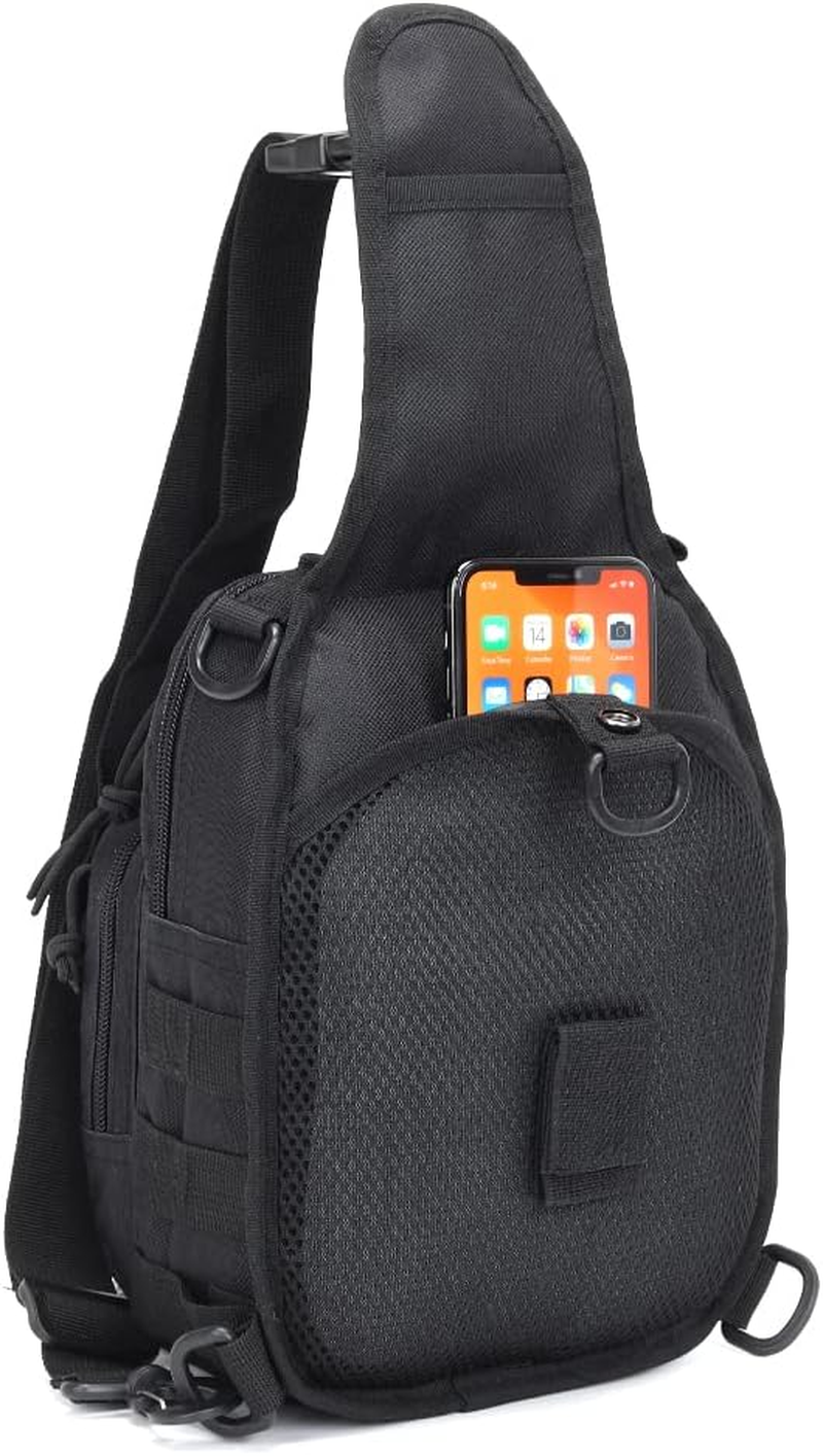 Outdoor Tactical Bag Backpack-Concealed Carry Tactical Shoulder Sling Bag,Tactical Shoulder Bag for Men,Small Tactical Bag for Range,Travel,Hiking,Run