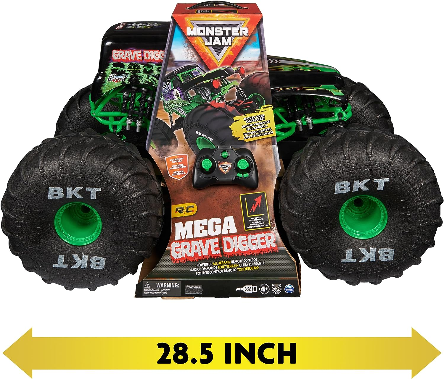 Monster Jam RC Mega Grave Digger Refresh Remote Control Monster Truck image number 5