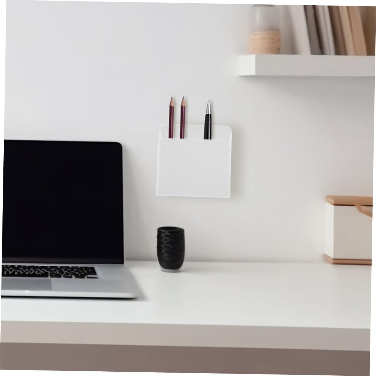 CAXUSD Magnetic Pencil Holder for Desk Whiteboard Pen Holder Suction Cup Pencil Case Pen Storage