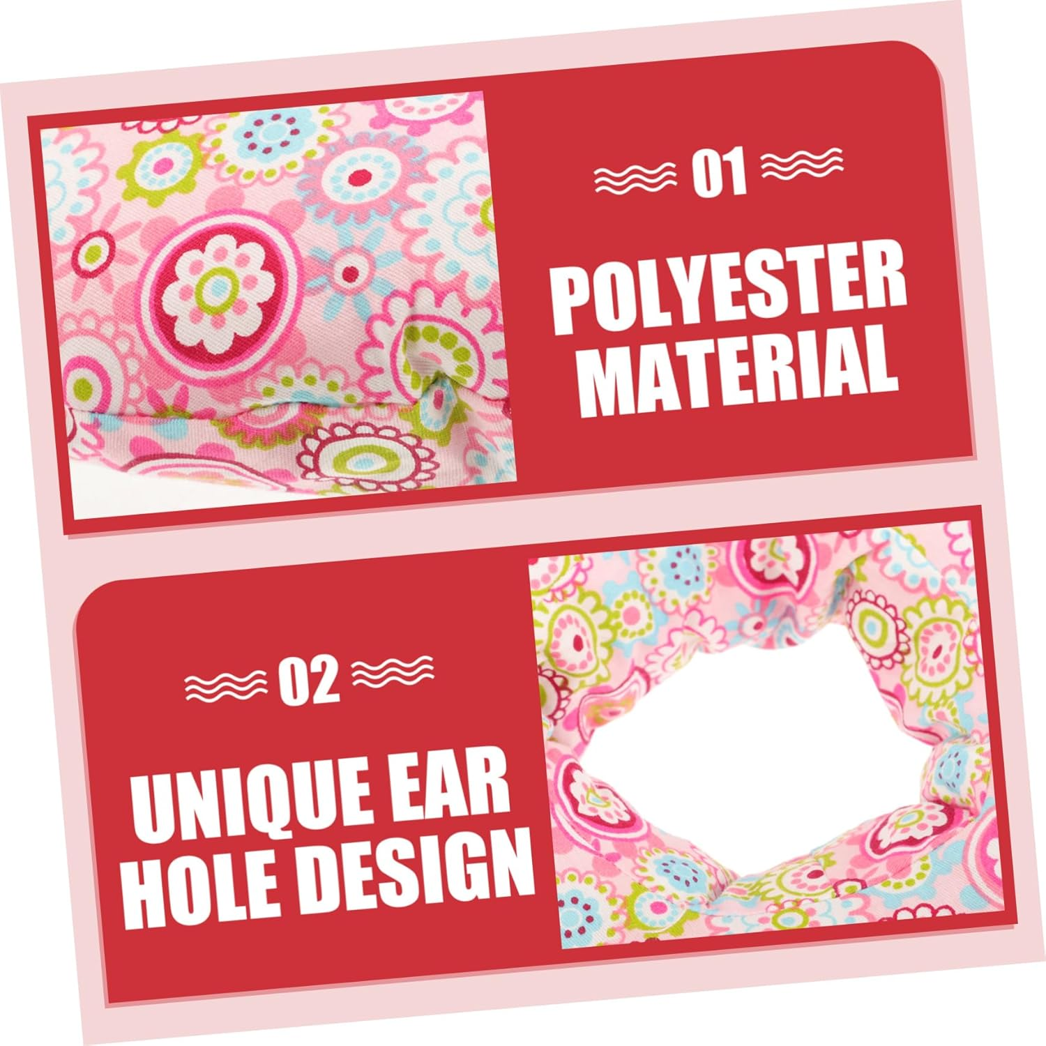 QUMIIRITY Donut Ear Pillow for Side Sleeping Ear Hole Cotton Stuffed Skin-Friendly Breathable Design for Home or Travel image number 6