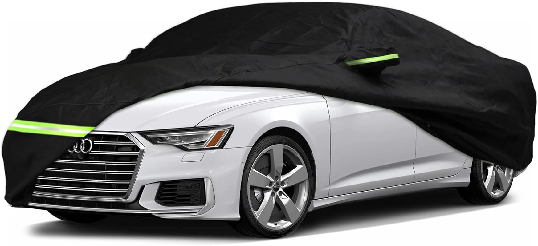 YIXIN Waterproof 210T Car Covers for 2004-2024 Audi A6/S6，Fit 100% Waterproof with Windproof Strap & Single Door Zipper (For 2004-2024 Audi A6/S6)