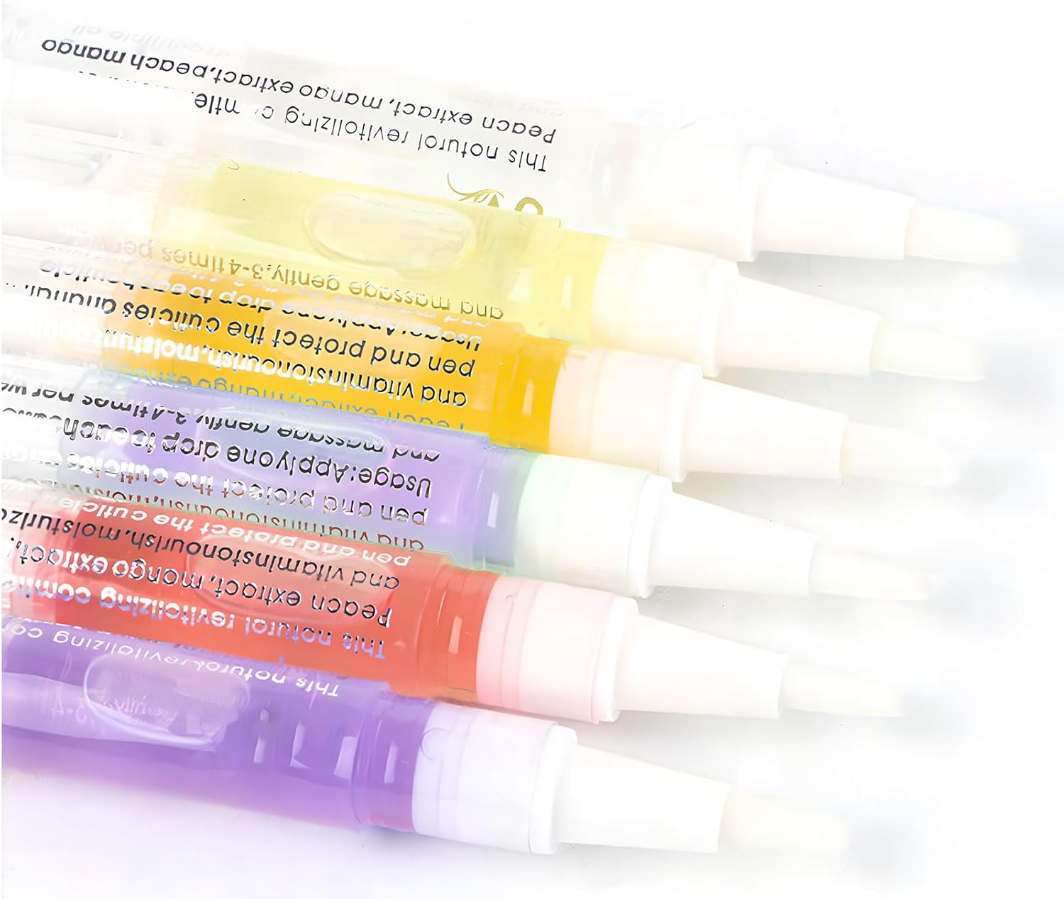 8 Pcs Nail Oil Pen, Deep Nourishment Cuticle Oil, Keratin Layer Oil Pen Set, Nail Growth Essence, Deburring and Dead Skin for Repairing Cracks, Dry and Nourishing Pen