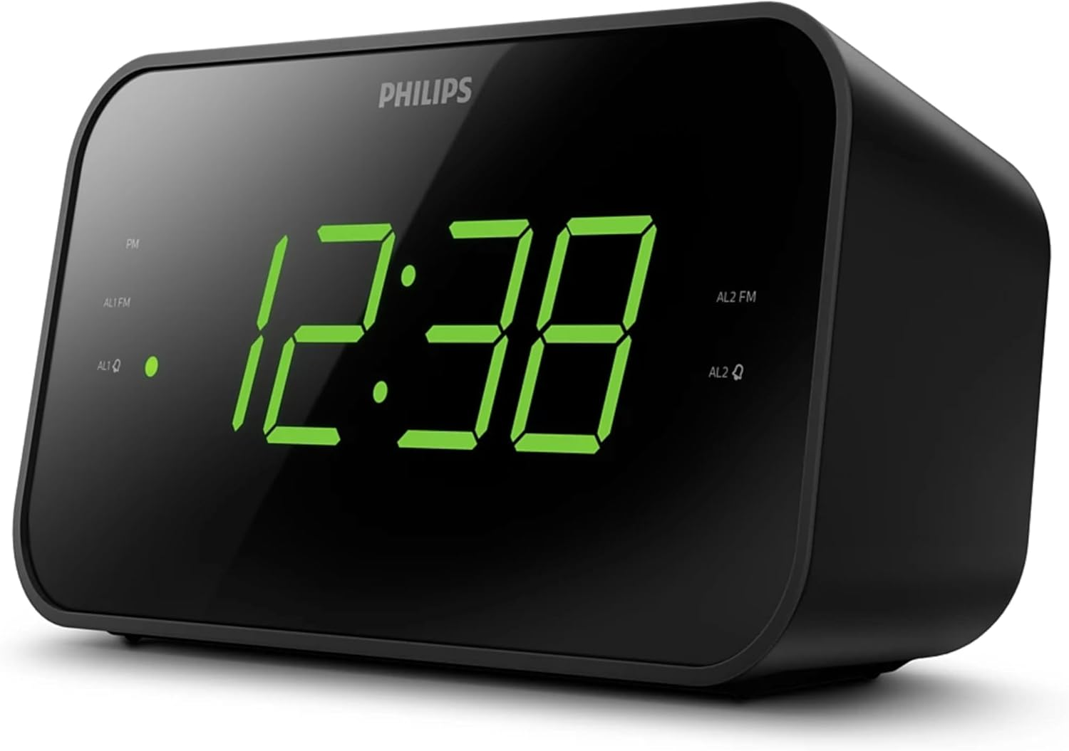 Philips Digital Alarm Clock Radio, FM Radio Alarm Clocks for Bedrooms, Dual Alarm Clock Radios for Bedroom with Battery Backup, Sleep Timer Function, Easy Snooze and Large LED Display - Black image number 5