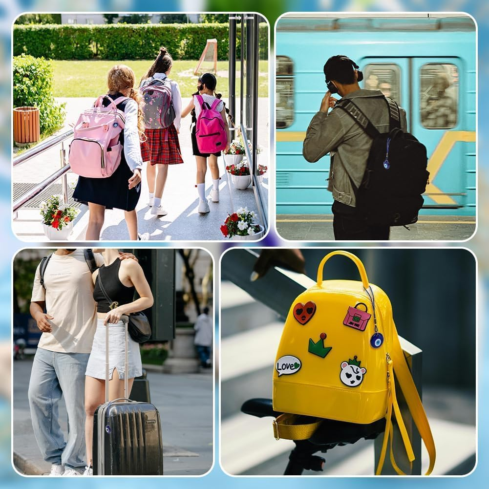 4Pcs Blue Evil Eye Charm Hanging Ornament for Home and Car Decoration, Decorative Glass Amulet for Good Luck Protection, Turkish Greek Style Rearview Mirror Decor by Haheihei image number 4