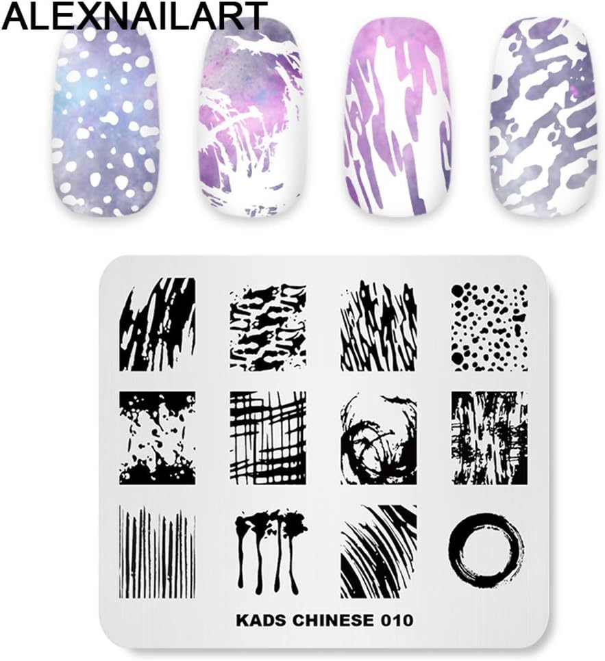 Nail Stamp Plate Chinese Style Theme Image Design Templates Ink Splash Graffiti Pattern Manicure Print DIY Nail Art Tools image number 1