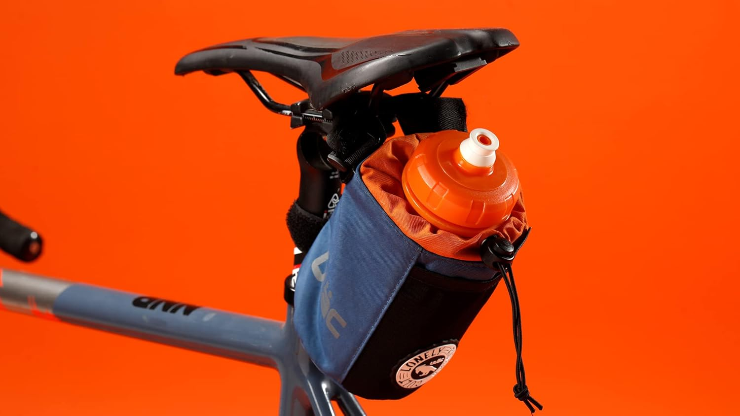 ULAC NEO Porter C-Hold Bike Feed Bag for Top Tube, Handlebar, Stem and Saddles (Navy-Orange) image number 5