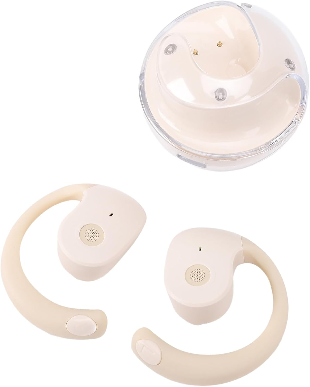 Earbud Translator in Real Time, Lingo Plugs Translator Earbuds, 144 Languages Online Translation 5.4 Wireless over Ear Earbuds with APP for Travel Music and Calls (Beige) - Purple image number 3