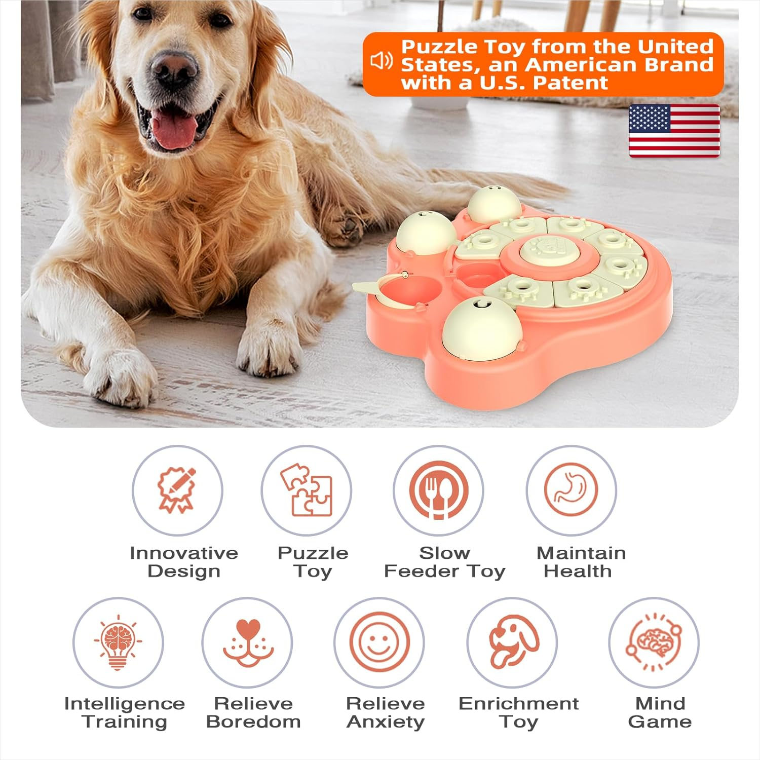 KADTC Beginner Dog Puzzle Toy Mind Game Puppy Interactive Mental Stimulation Level 1 Games Puzzles Feeder Slow Dispenser for Small/Medium/Large Aggressive Chewers Breed AU image number 3
