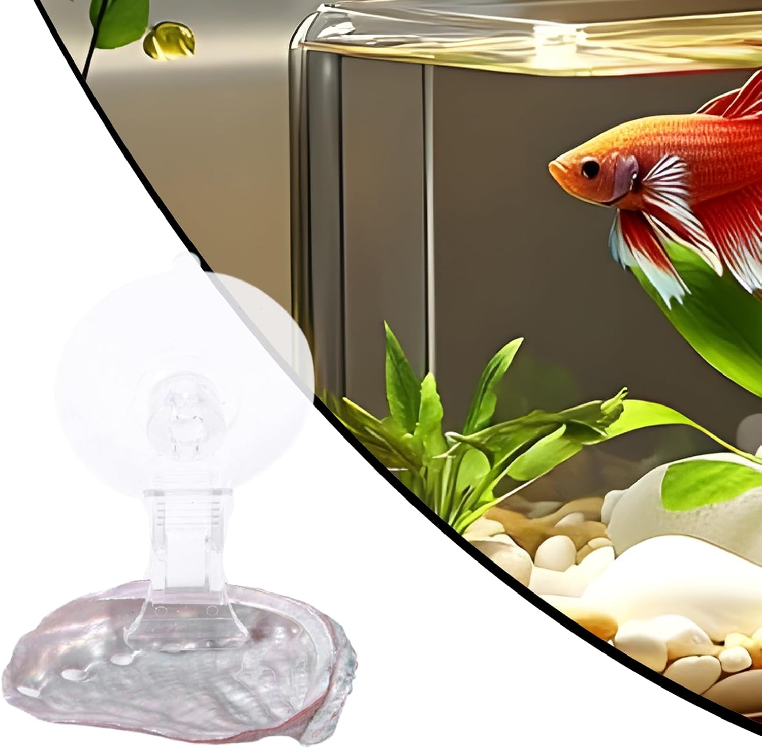 Betta Hammock for Small Tank - Aquarium Suction Cup Bed | Fish Resting Hiding Place for Pet Bettas Enrichment Activities, Swim Play Tank Accessories image number 6