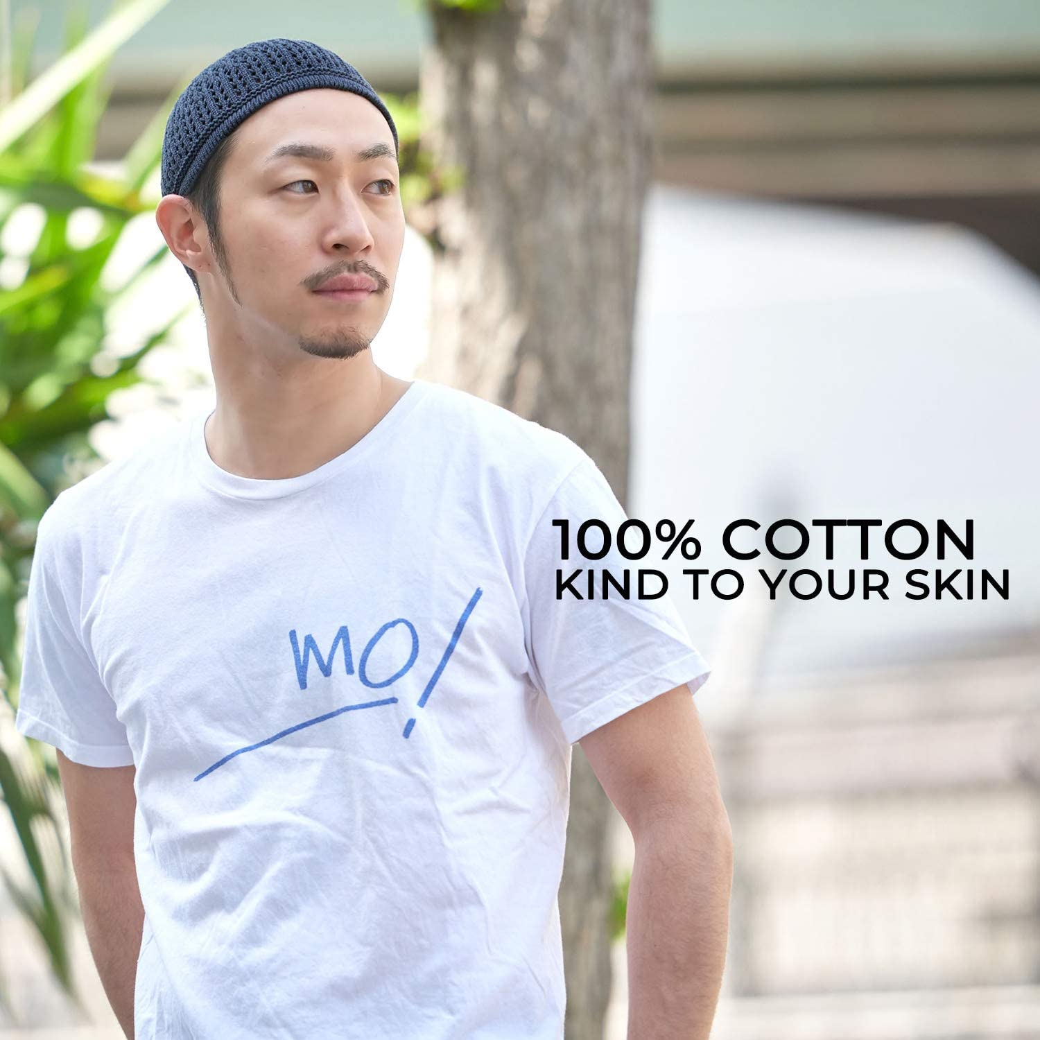 CHARM Knit Cotton Skull Cap Kufi - Mens Islam Prayer Hat Crochet Mesh Skully Beanie - Enge image number 5