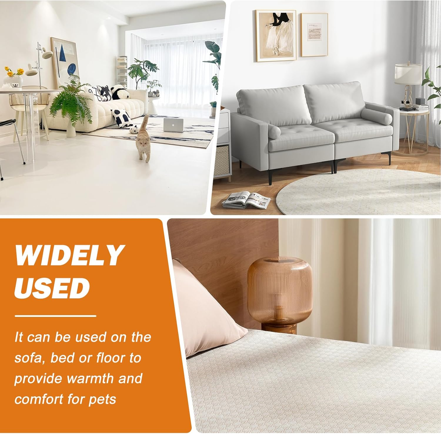 SPORWAY Heat Blanket Cat: Heat Cushion for Cats and Dogs, Self-Heating Blanket Cat, Thermal Blanket Dog Cushion, 40 X 50 Cm, Cat Blanket, Self-Warming, Interchangeable Core, Non-Slip Heating Mat, image number 6