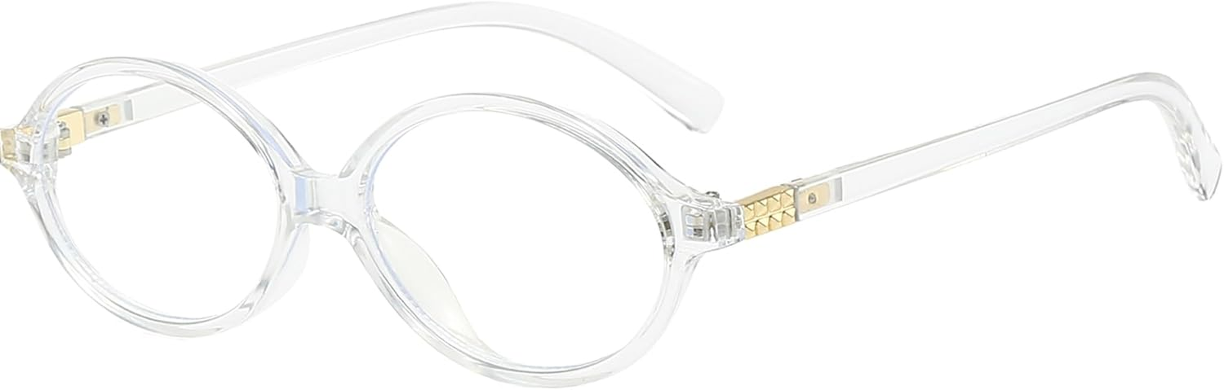 Retro Oval Glasses for Men Women 90S Style Blue Light Blocker Fake Nerd Eyeglasses