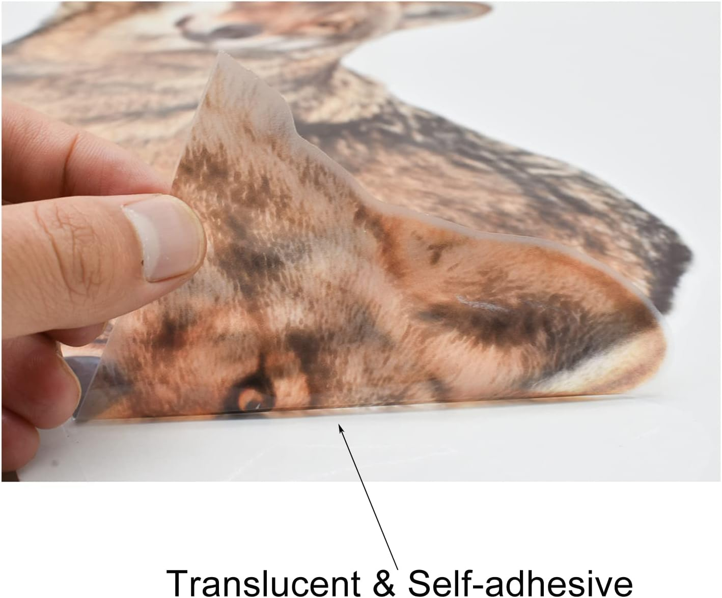 Lifelike Wolf Wall Decal Wild Animal Wall Sticker 27.6X22Inch Removable Self-Adhesive Vinyl Wall Art Decors for Living Room Children Bedroom Nursery Classroom Playroom